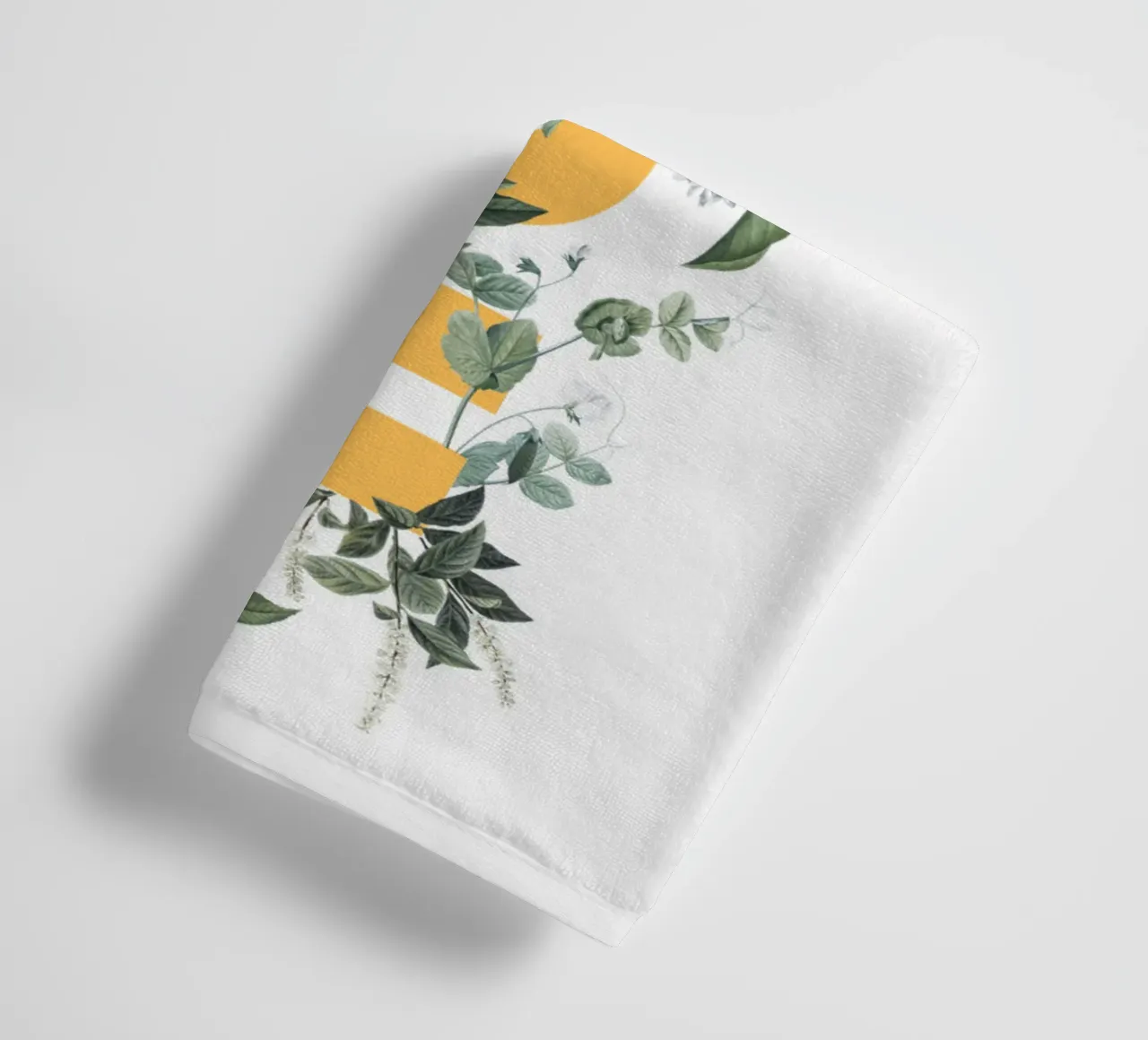 Hola Fleurs & Insectes Jaune Blanc serviette de bain de Studio Frances M