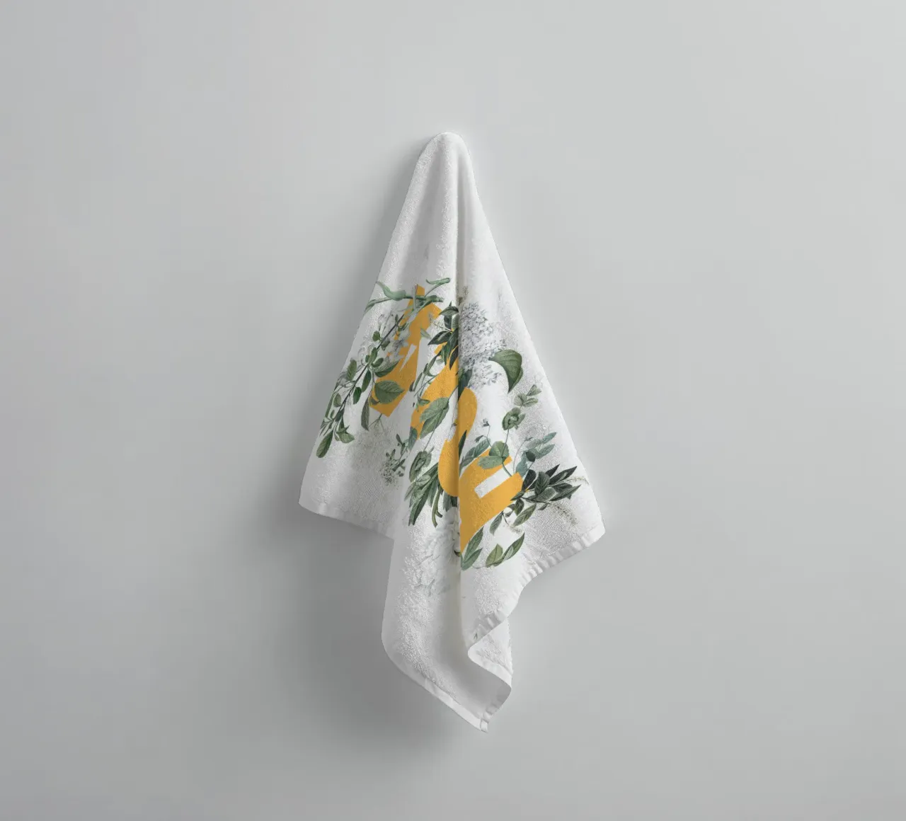Hola Fleurs & Insectes Jaune Blanc serviette de bain de Studio Frances M