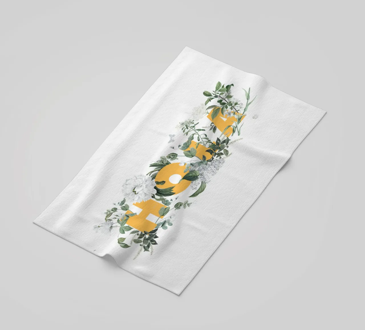 Hola Fiori e Insetti Giallo Bianco telo mare da Studio Frances M