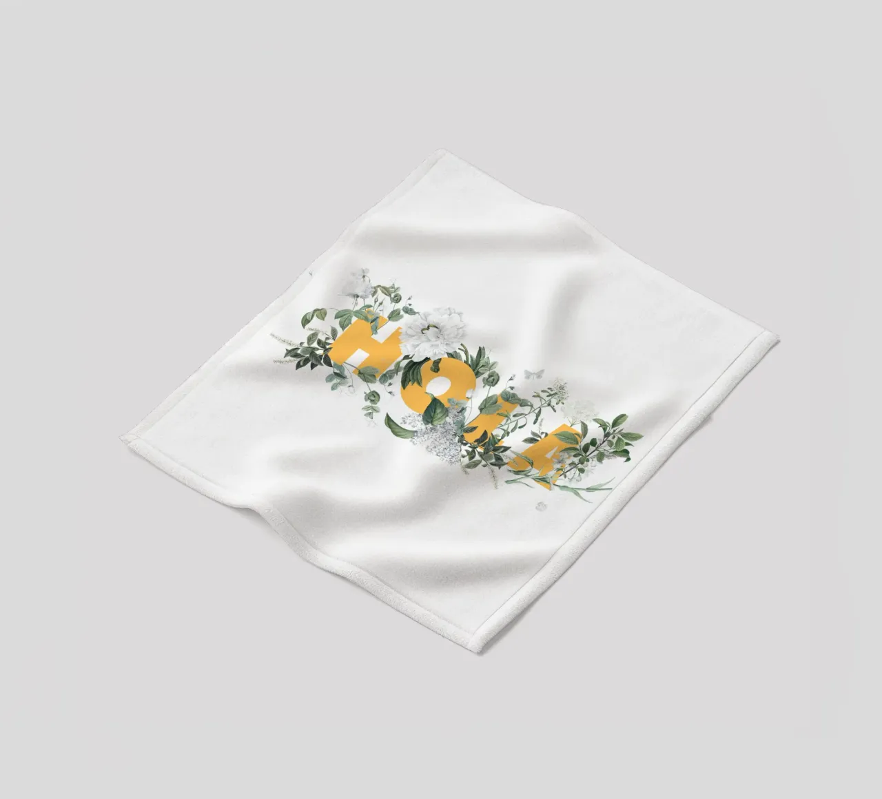 Hola Fiori e Insetti Giallo Bianco coperta in pile da Studio Frances M