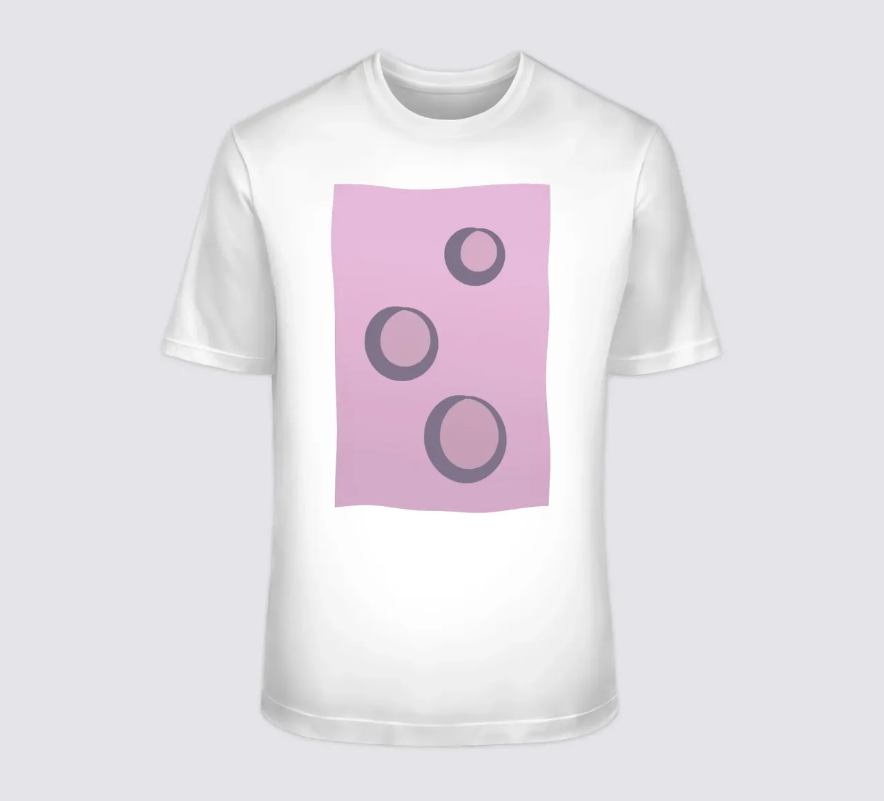 Abstract pattern with circles in pink, rose and purple. t-shirt by Something for you
