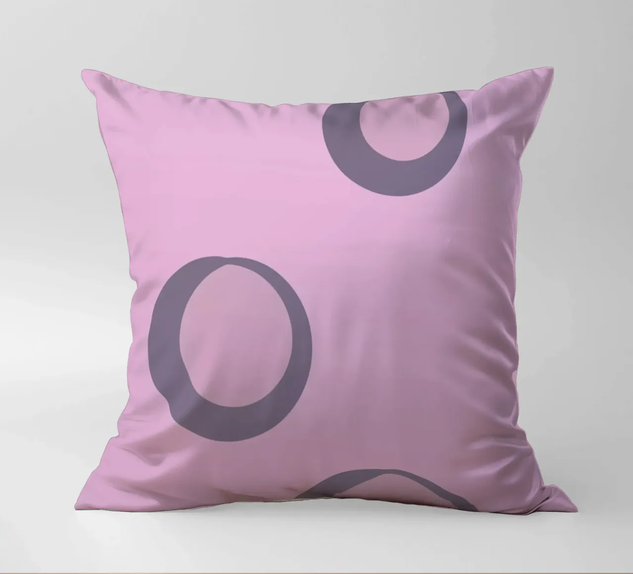 Abstract pattern with circles in pink, rose and purple. decorative cushion by Something for you