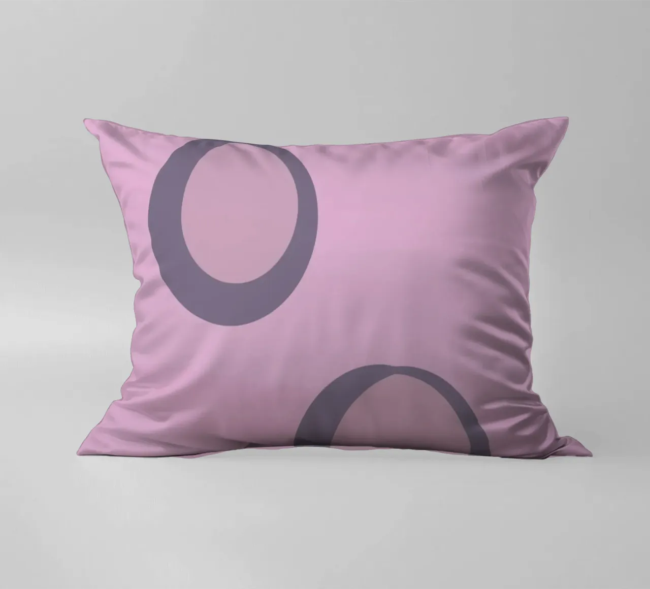 Abstract pattern with circles in pink, rose and purple. decorative cushion by Something for you