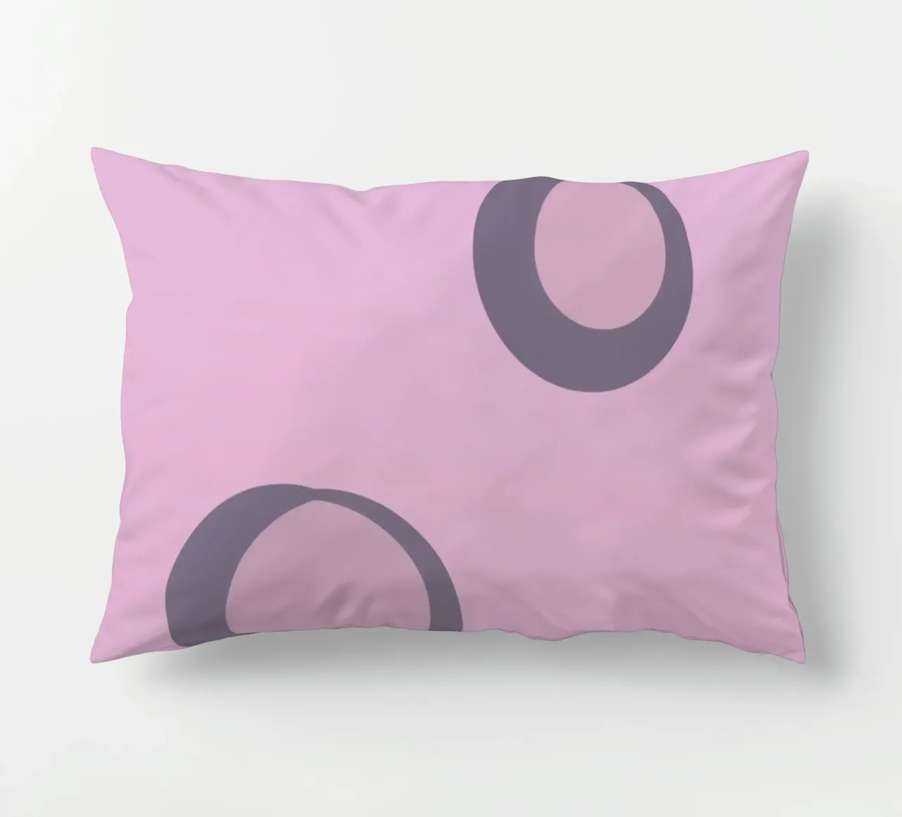 Abstract pattern with circles in pink, rose and purple. decorative cushion by Something for you