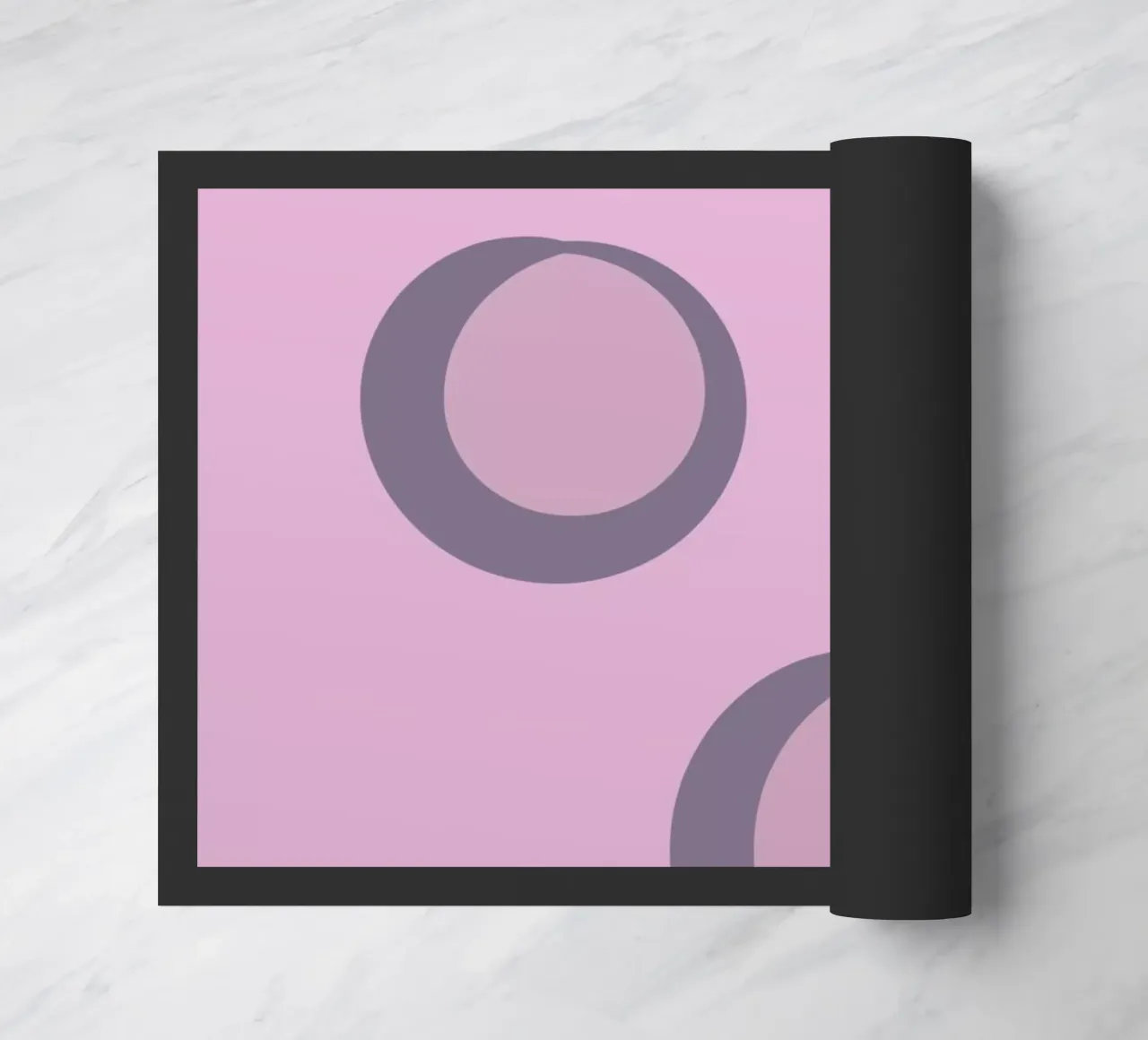 Abstract pattern with circles in pink, rose and purple. doormat by Something for you