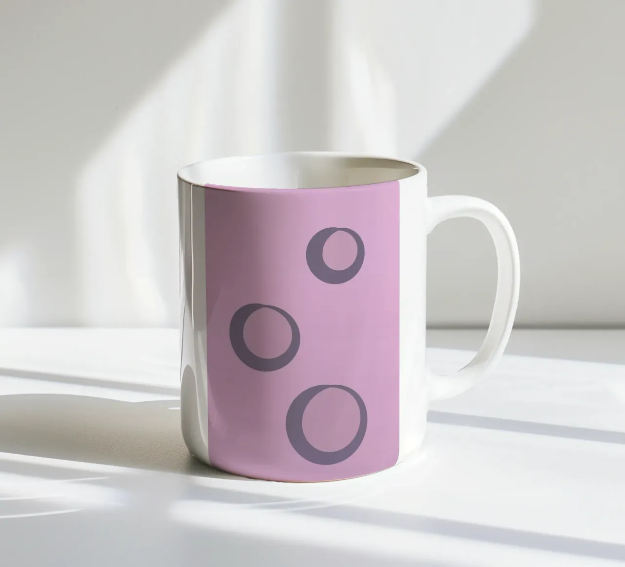Abstract pattern with circles in pink, rose and purple. ceramic mug by Something for you