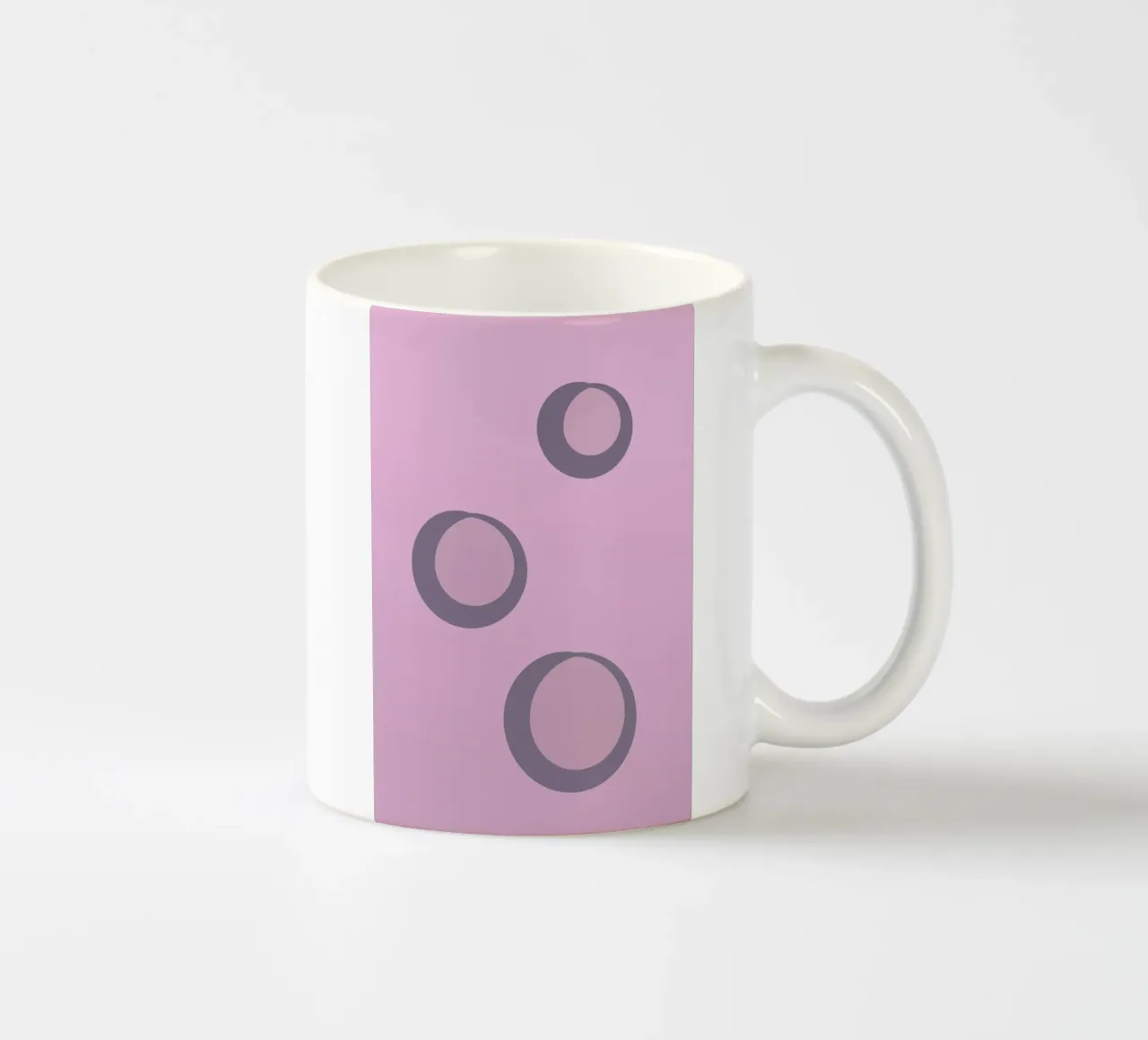Abstract pattern with circles in pink, rose and purple. ceramic mug by Something for you