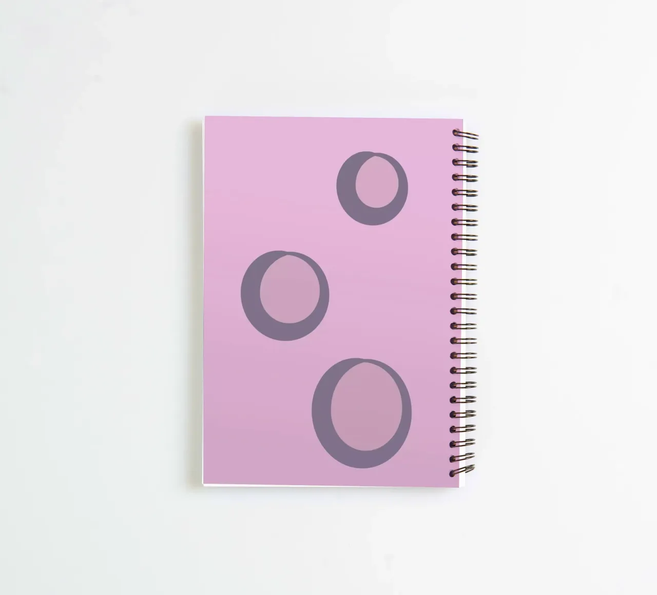 Abstract pattern with circles in pink, rose and purple. spiral notebook by Something for you