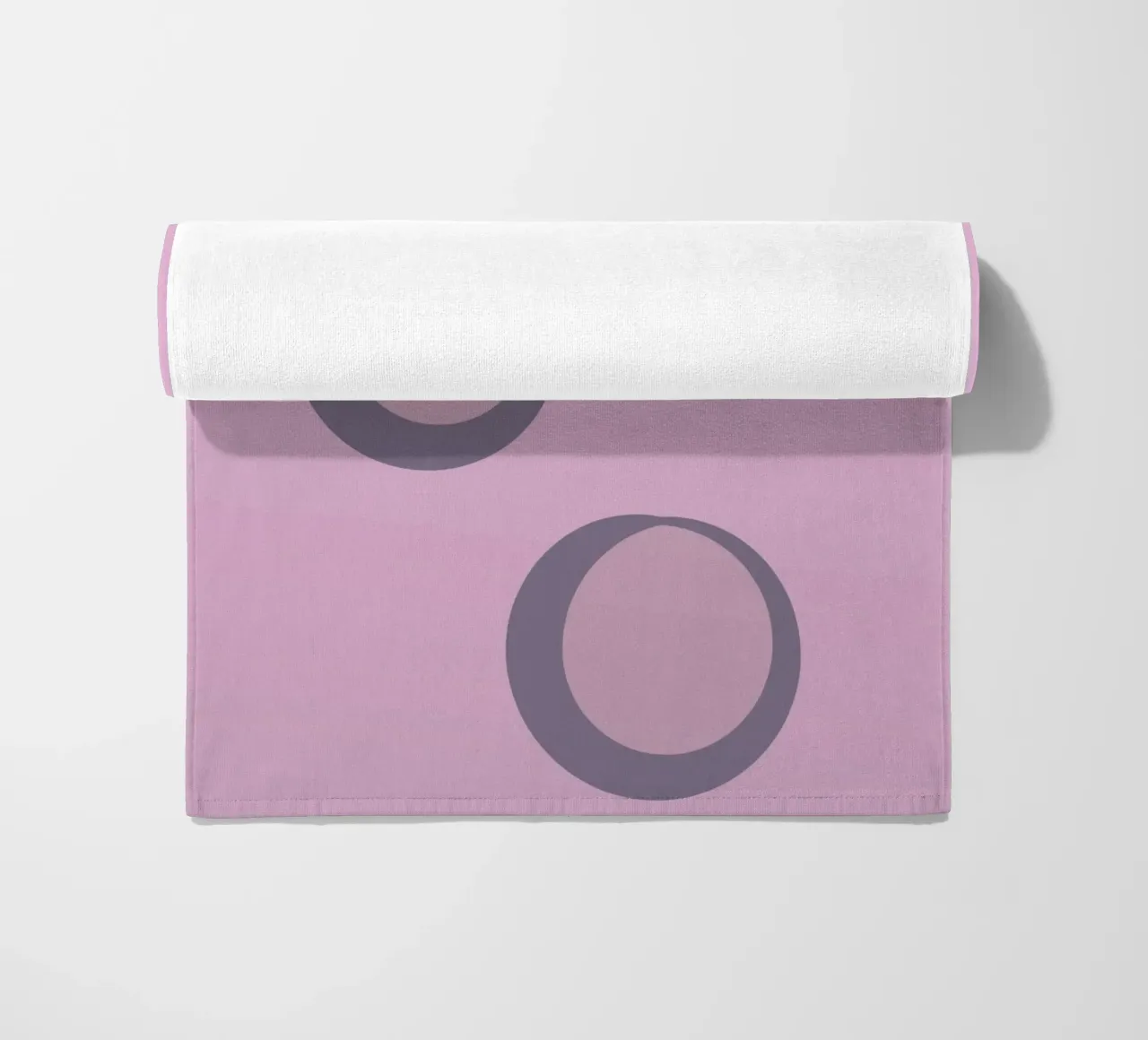 Abstract pattern with circles in pink, rose and purple. beach towel by Something for you