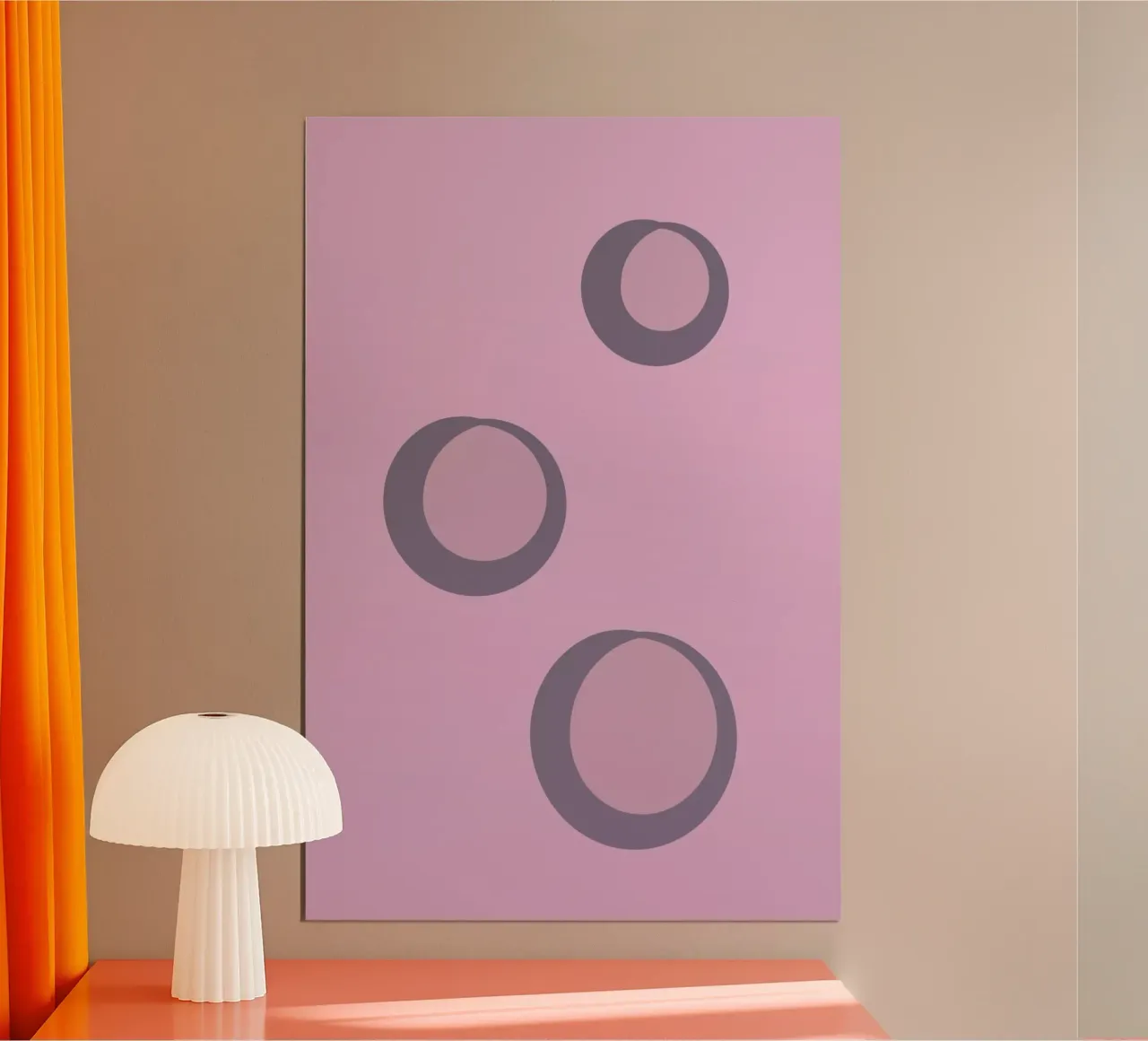 Abstract pattern with circles in pink, rose and purple. hahnemühle by Something for you