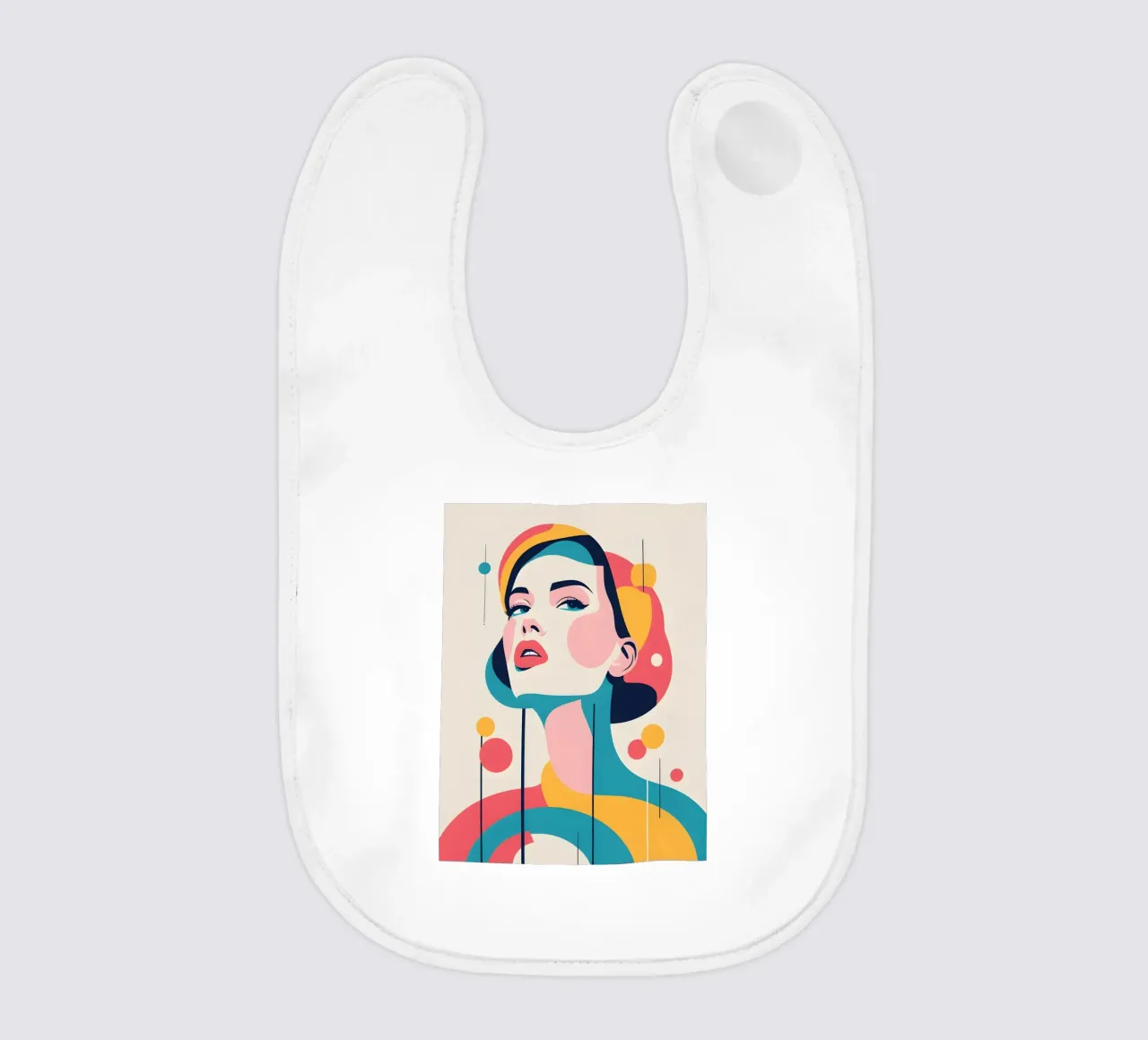 donna vettoriale pop art bavaglino da LIFESTYLE OBJECTS