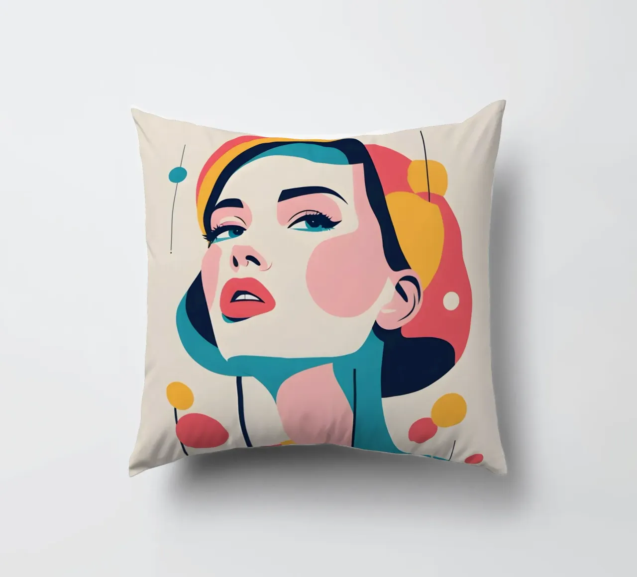 donna vettoriale pop art cuscino da LIFESTYLE OBJECTS