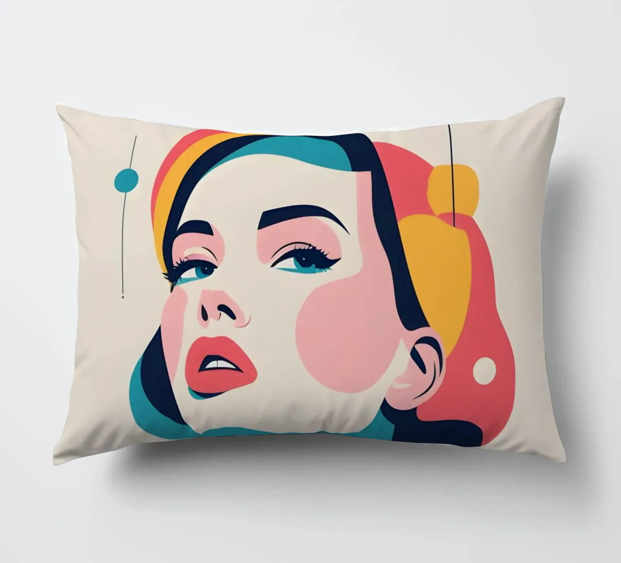 donna vettoriale pop art cuscino da LIFESTYLE OBJECTS