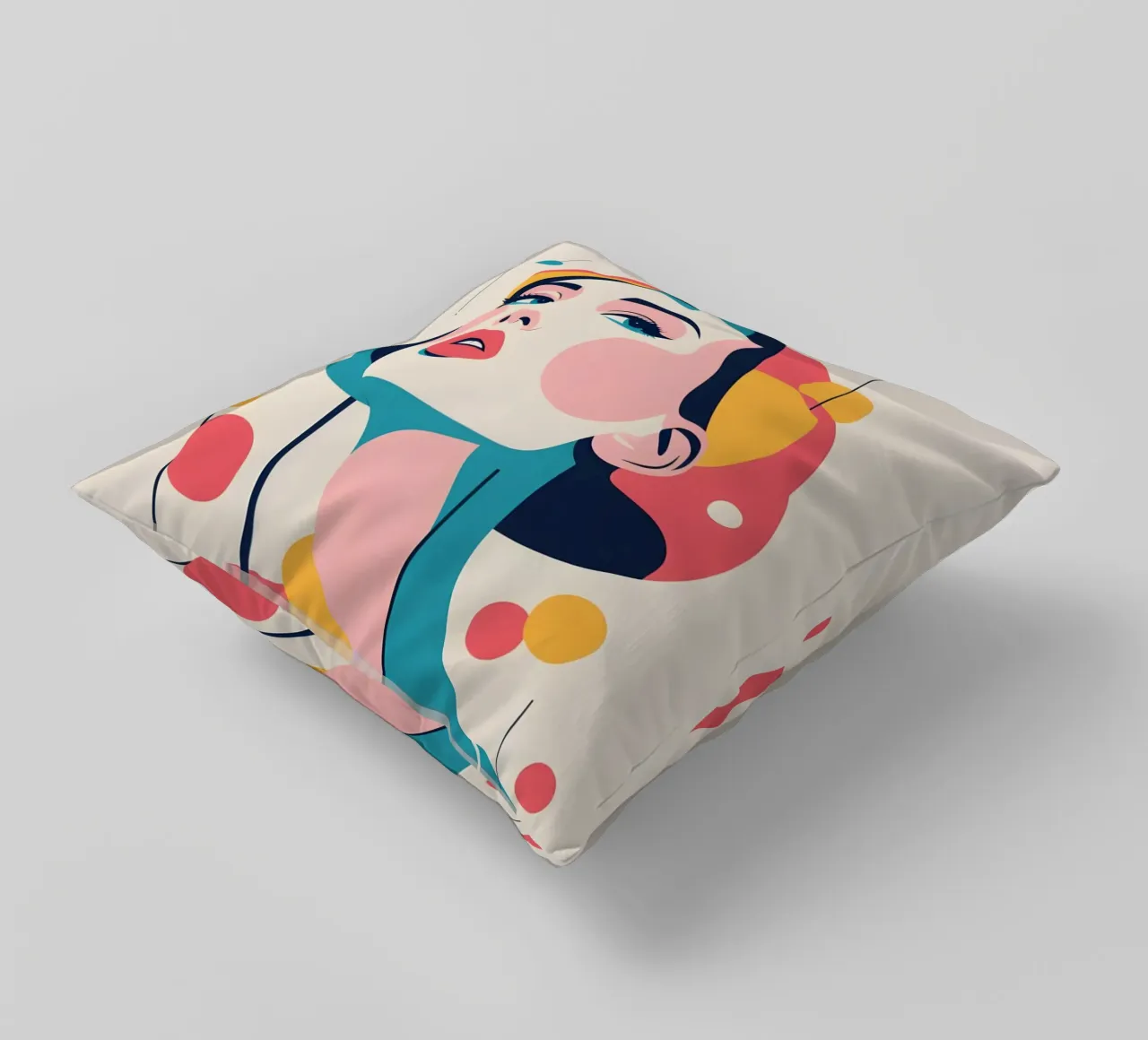 donna vettoriale pop art cuscino da LIFESTYLE OBJECTS