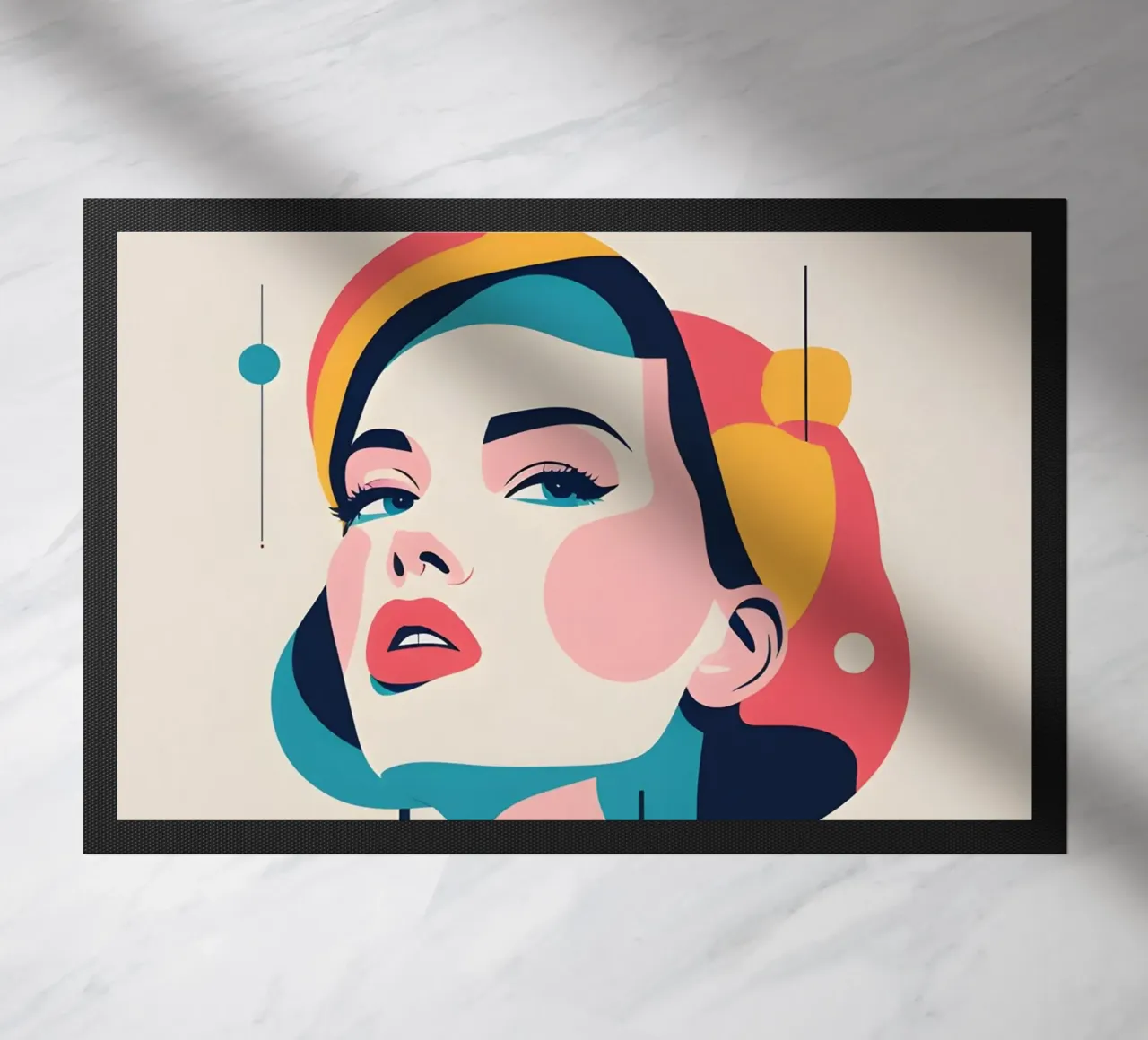 donna vettoriale pop art zerbino da LIFESTYLE OBJECTS
