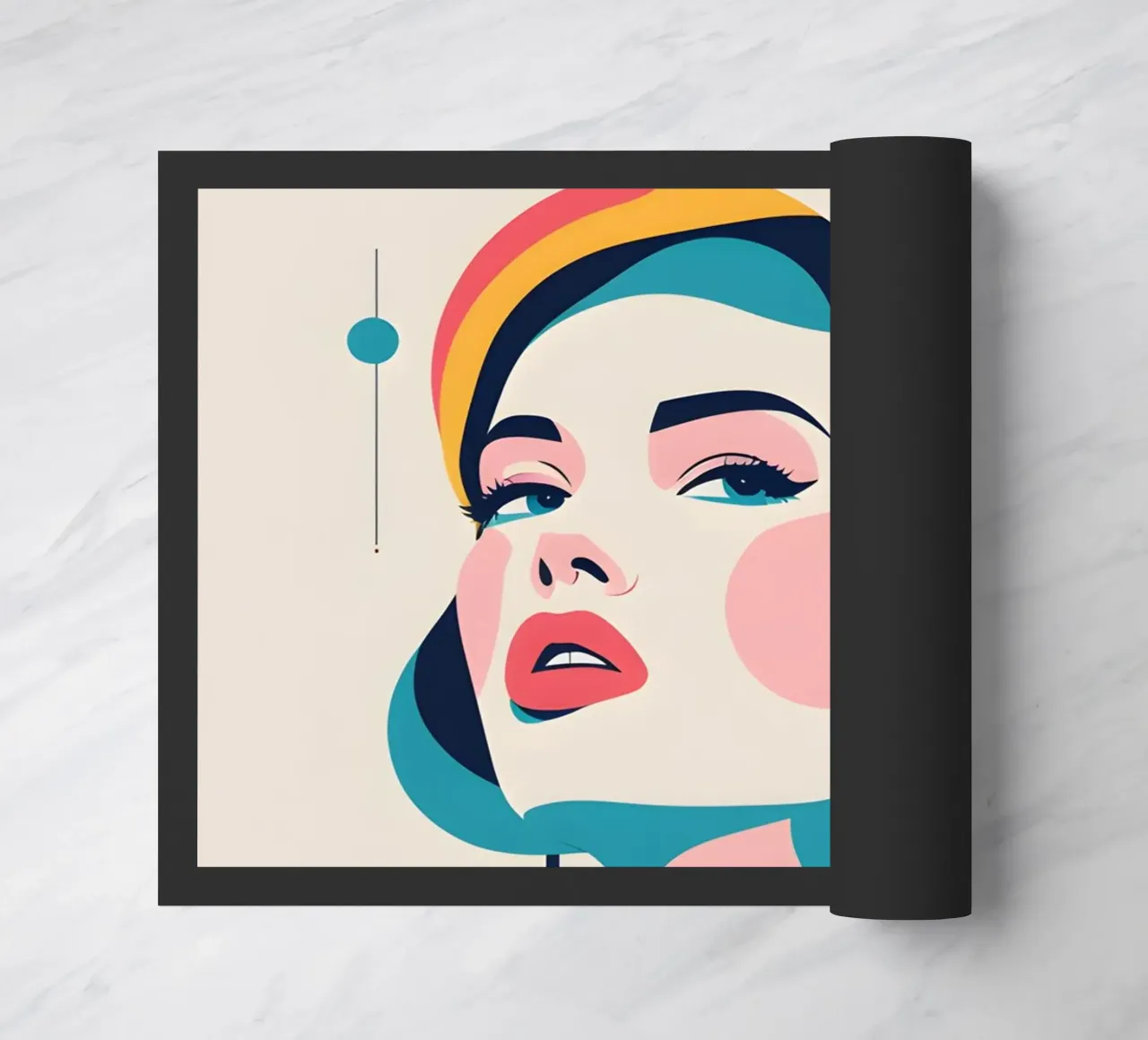 donna vettoriale pop art zerbino da LIFESTYLE OBJECTS