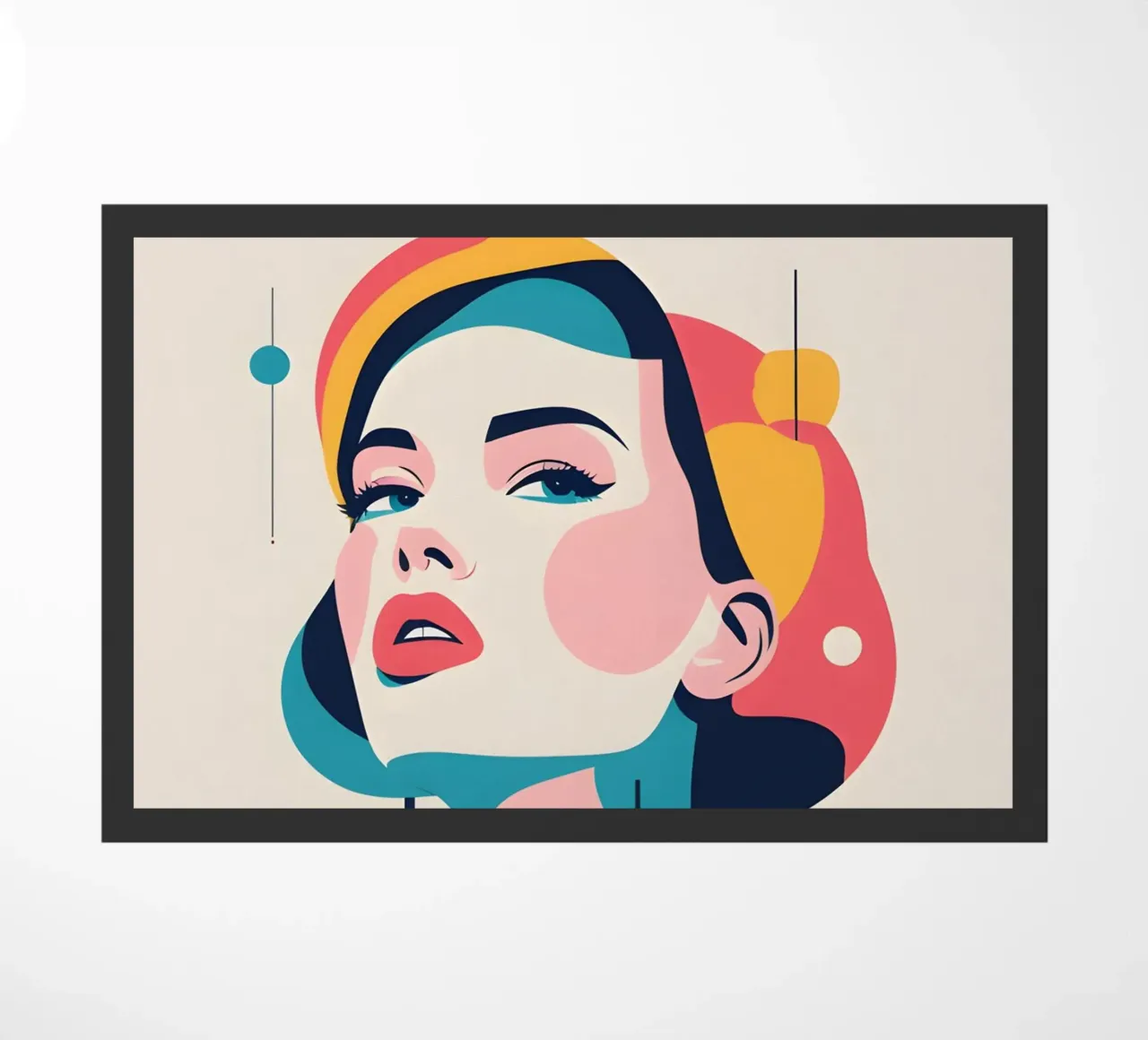 donna vettoriale pop art zerbino da LIFESTYLE OBJECTS