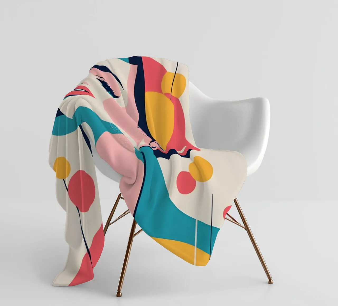 donna vettoriale pop art coperta in pile da LIFESTYLE OBJECTS