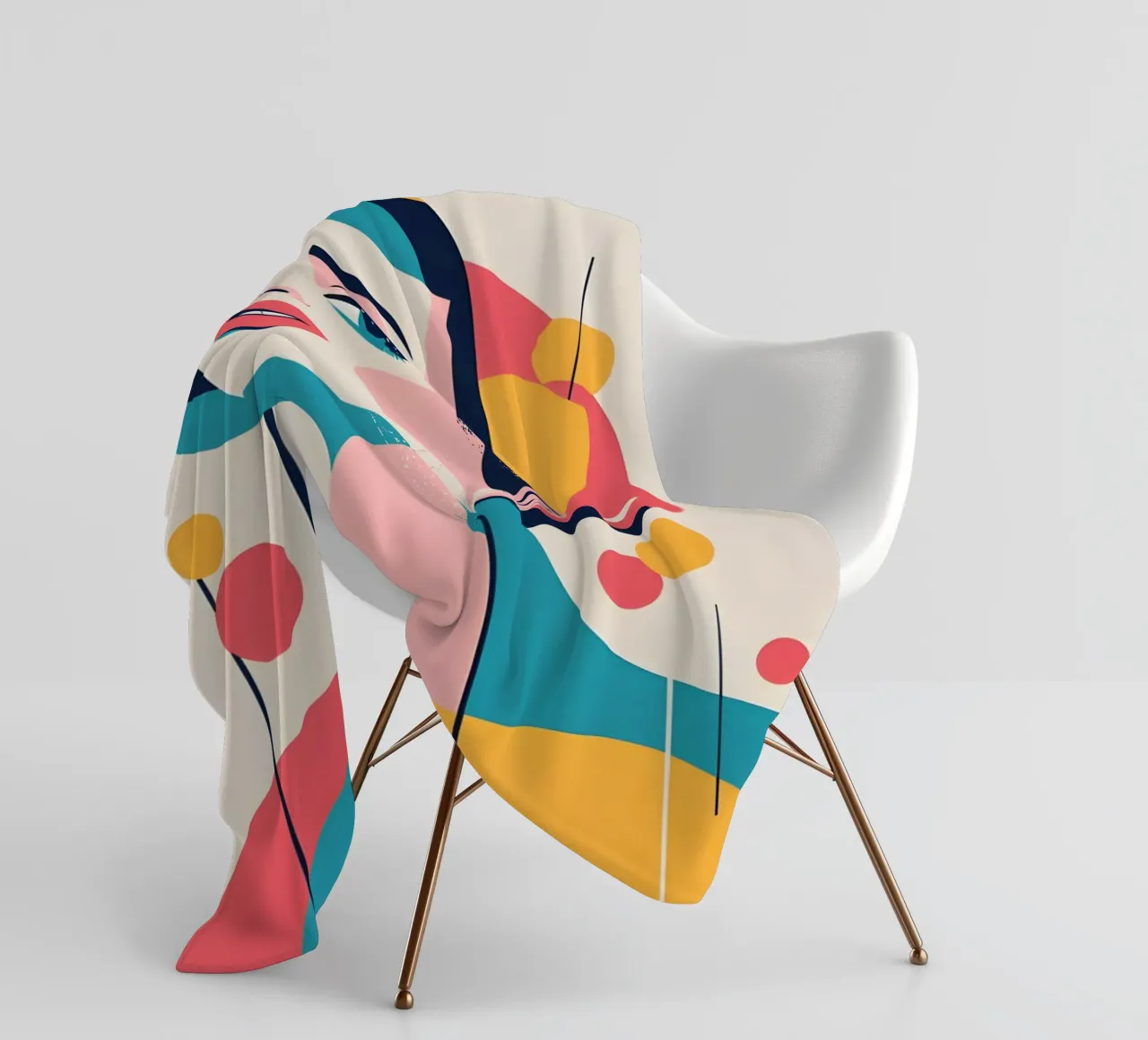 donna vettoriale pop art coperta in pile da LIFESTYLE OBJECTS