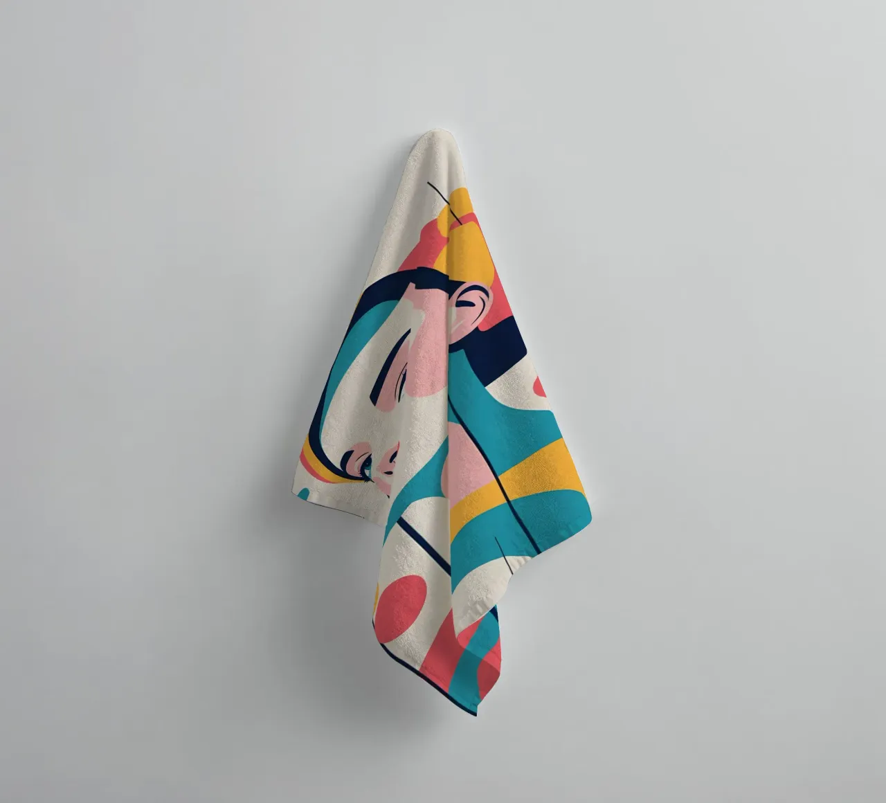 donna vettoriale pop art asciugamano da bagno da LIFESTYLE OBJECTS