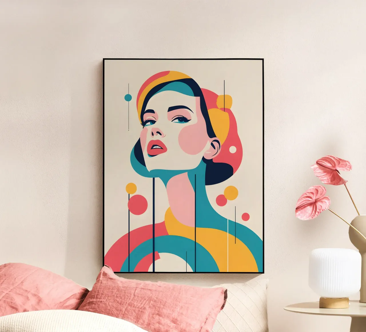 mujer vector pop art metacrilato de LIFESTYLE OBJECTS
