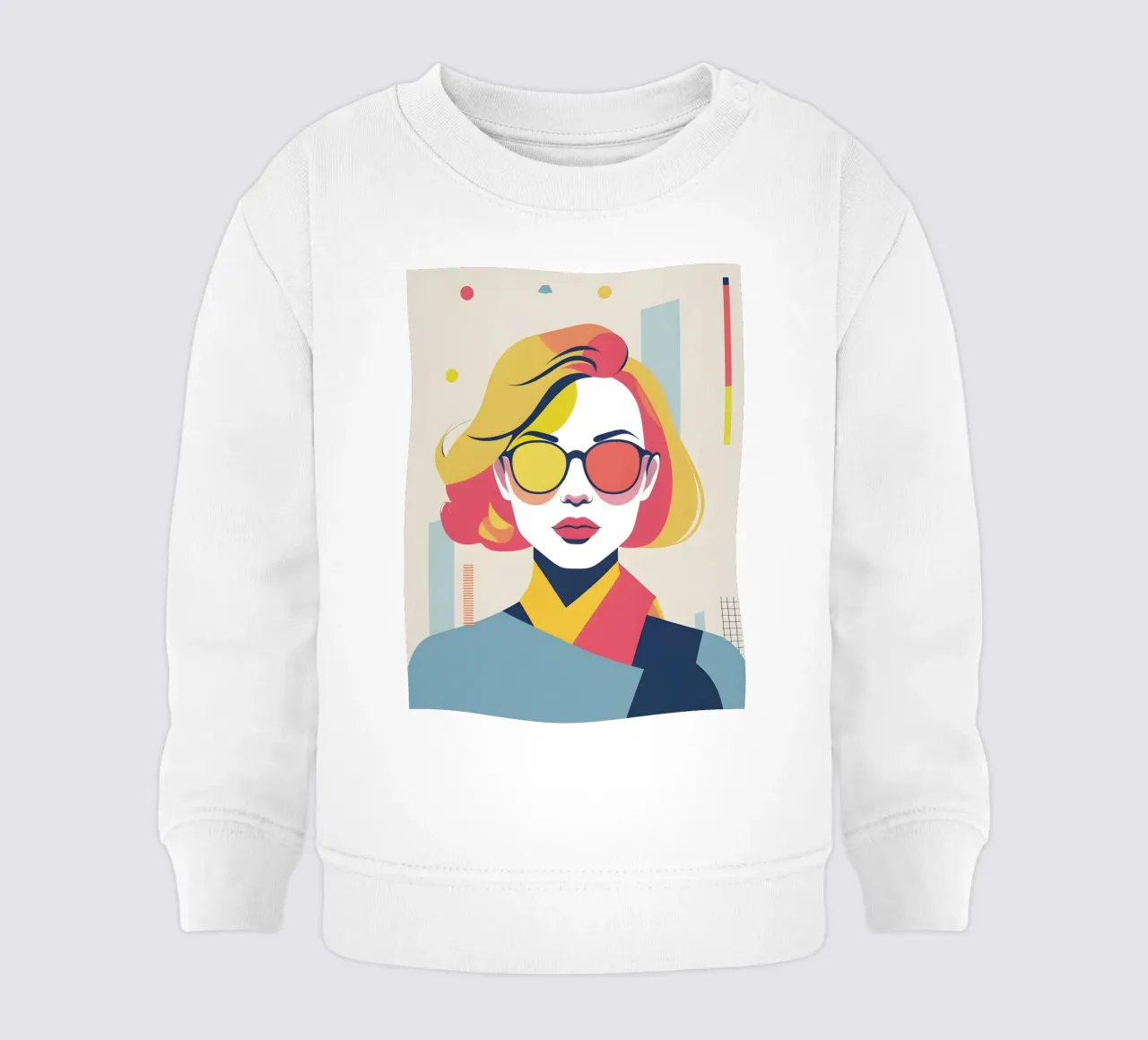 donna vettoriale pop art felpa neonato da LIFESTYLE OBJECTS