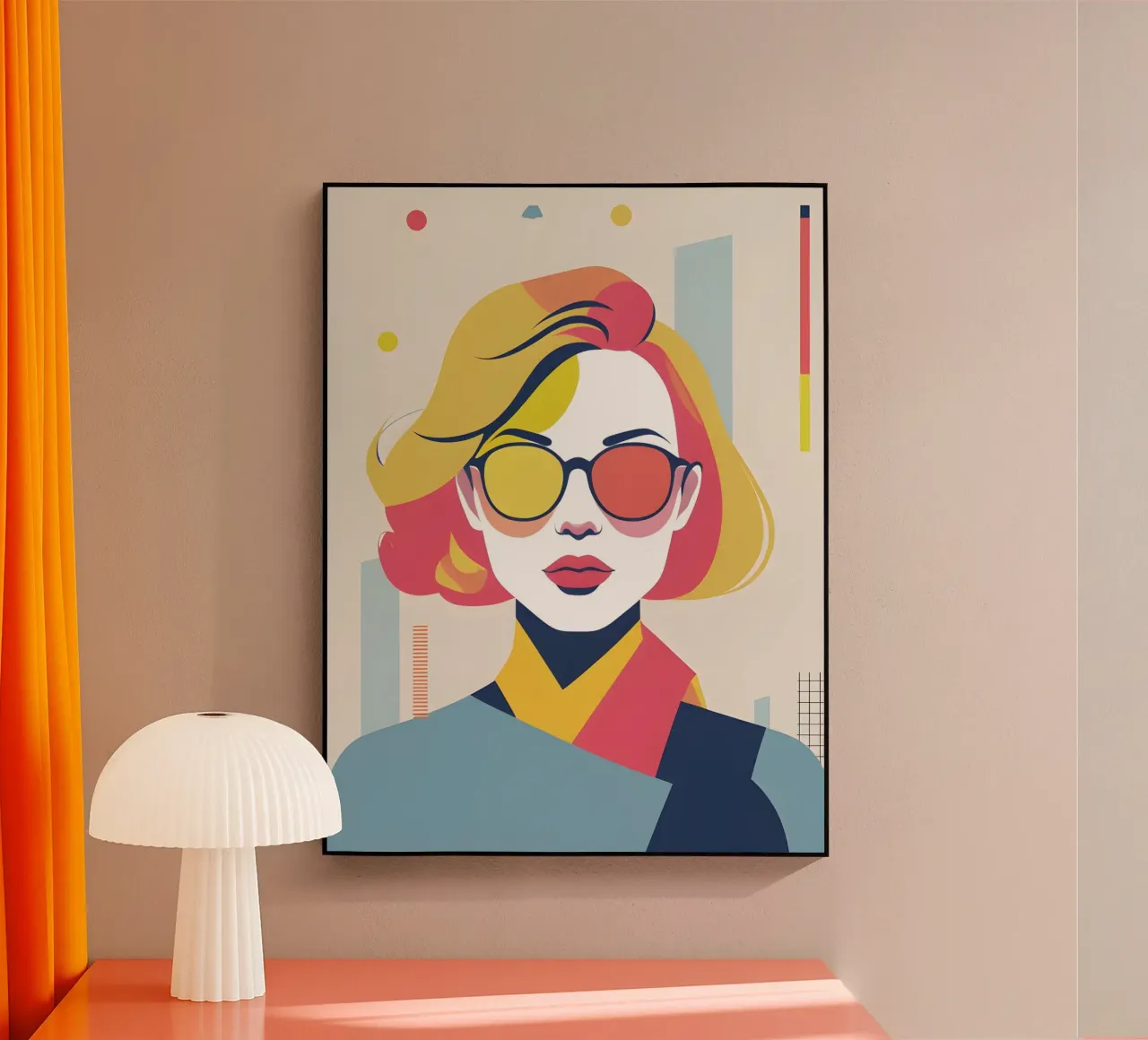 mujer vector pop art metacrilato de LIFESTYLE OBJECTS