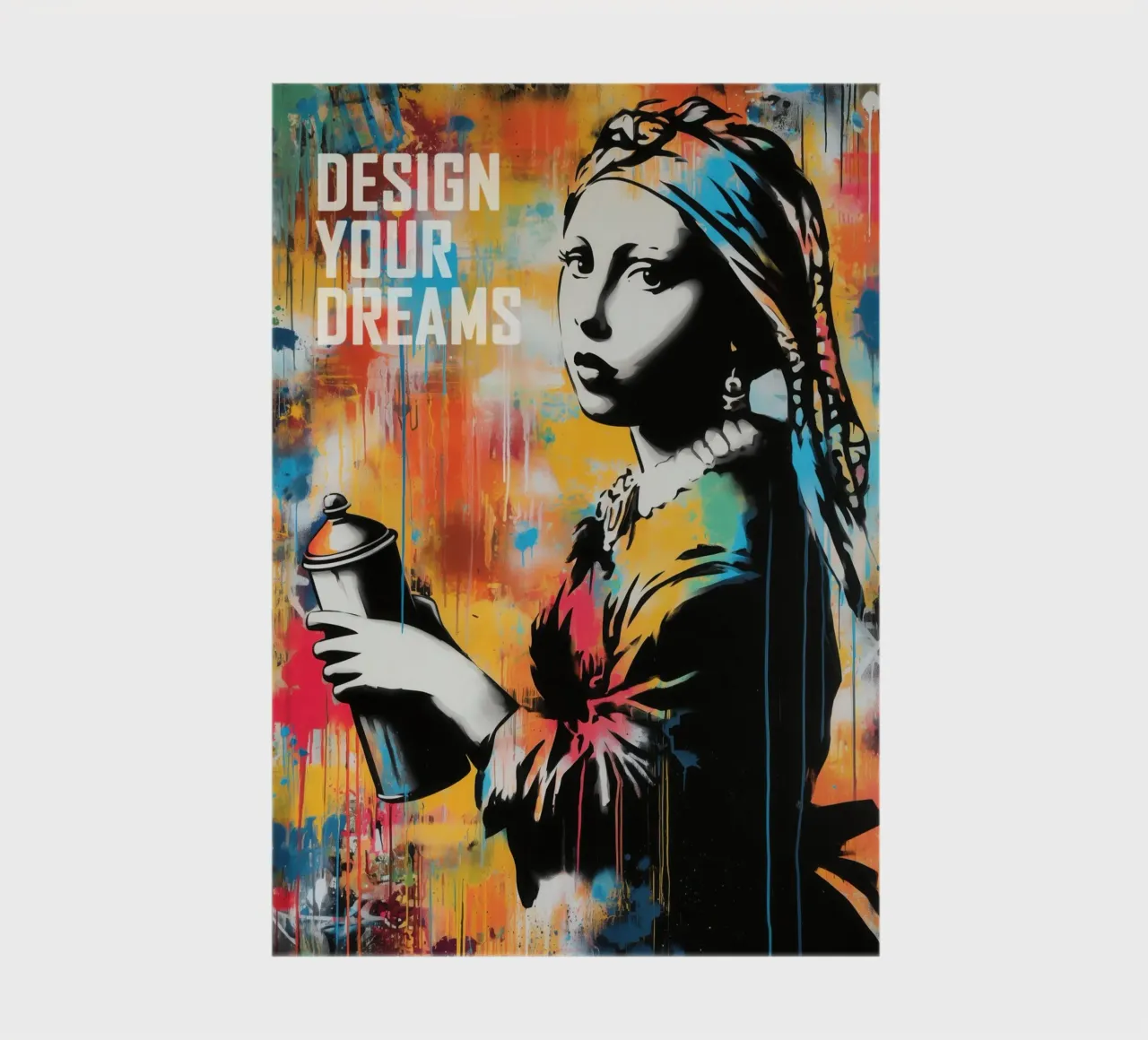 Design Your Dreams | Vermeer in Banksy style notebook by Autofocus