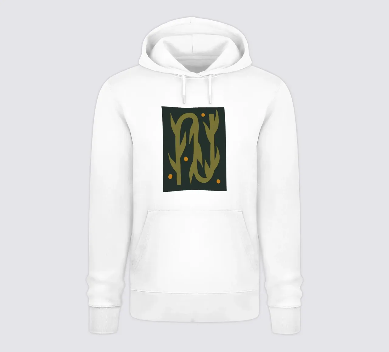 Feuille d'automne abstraite boho art vert noir jaune sweat à capuche de This Wild Soul - Illustration