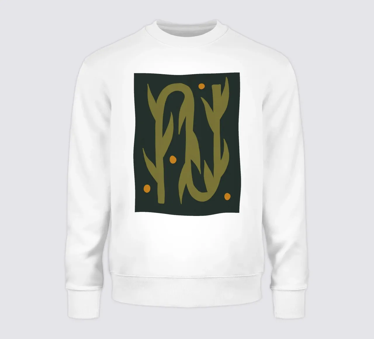 Feuille d'automne abstraite boho art vert noir jaune sweat de This Wild Soul - Illustration