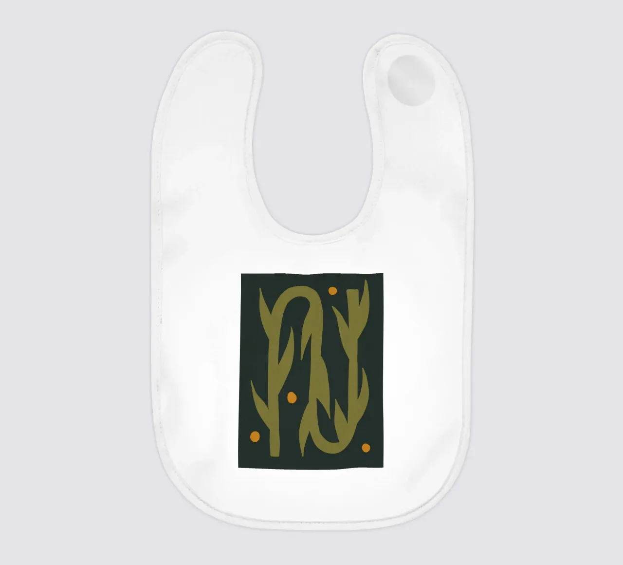 Feuille d'automne abstraite boho art vert noir jaune bavoir de This Wild Soul - Illustration