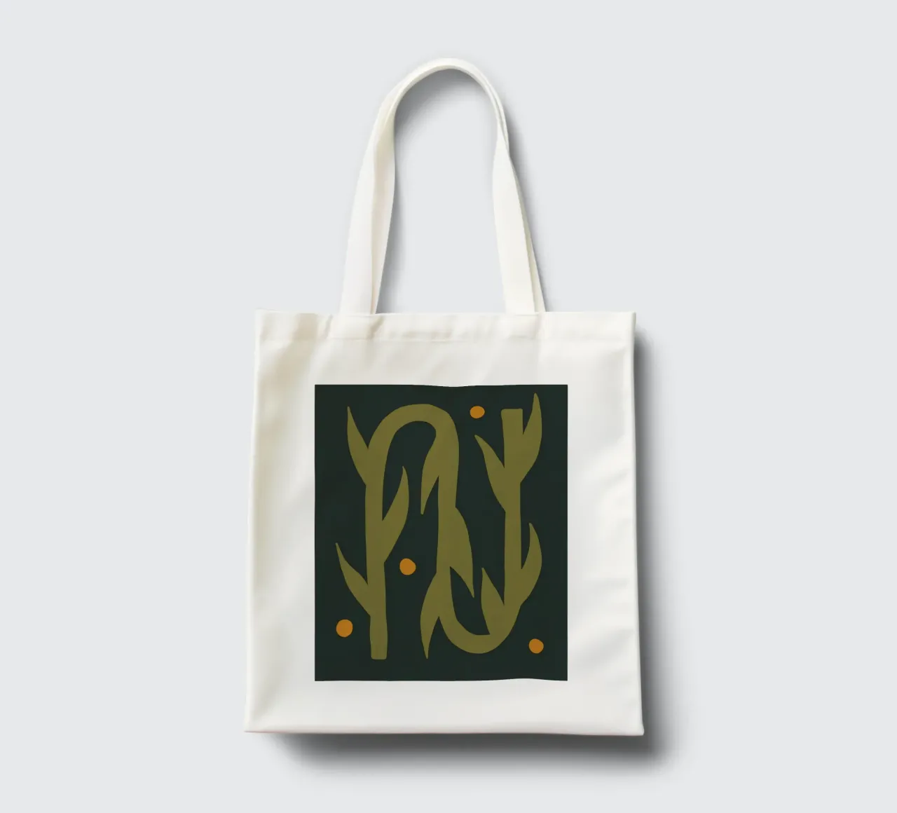 Feuille d'automne abstraite boho art vert noir jaune tote bag de This Wild Soul - Illustration