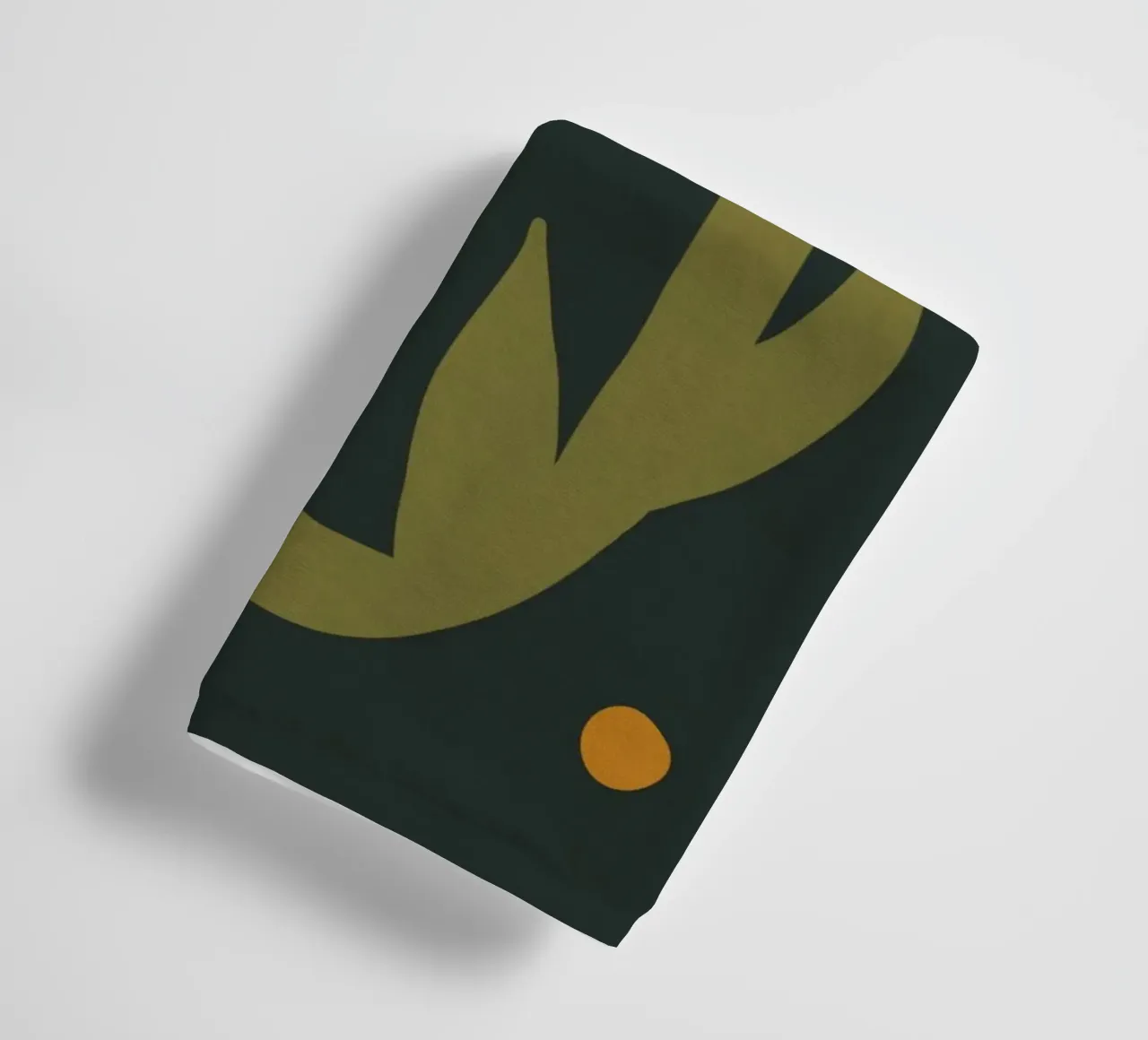 Feuille d'automne abstraite boho art vert noir jaune serviette de bain de This Wild Soul - Illustration