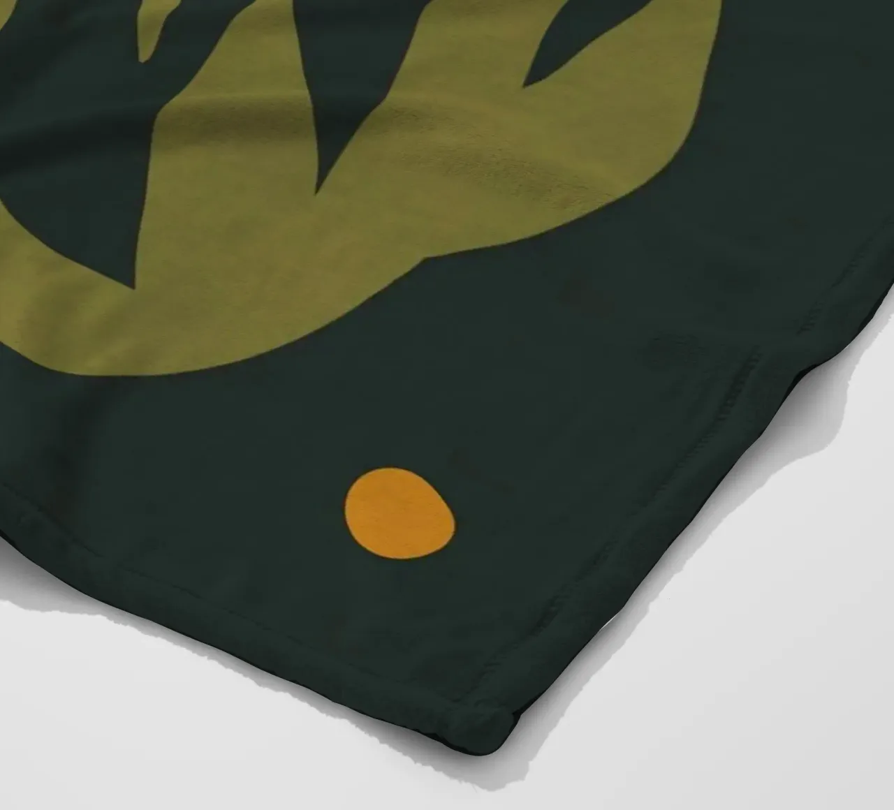 Feuille d'automne abstraite boho art vert noir jaune plaid polaire de This Wild Soul - Illustration