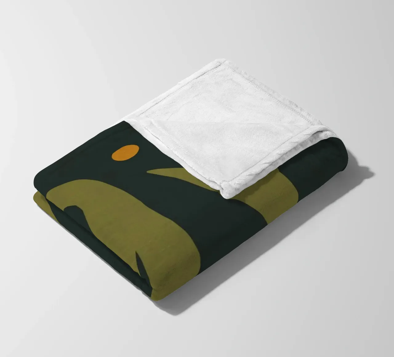Feuille d'automne abstraite boho art vert noir jaune plaid polaire de This Wild Soul - Illustration