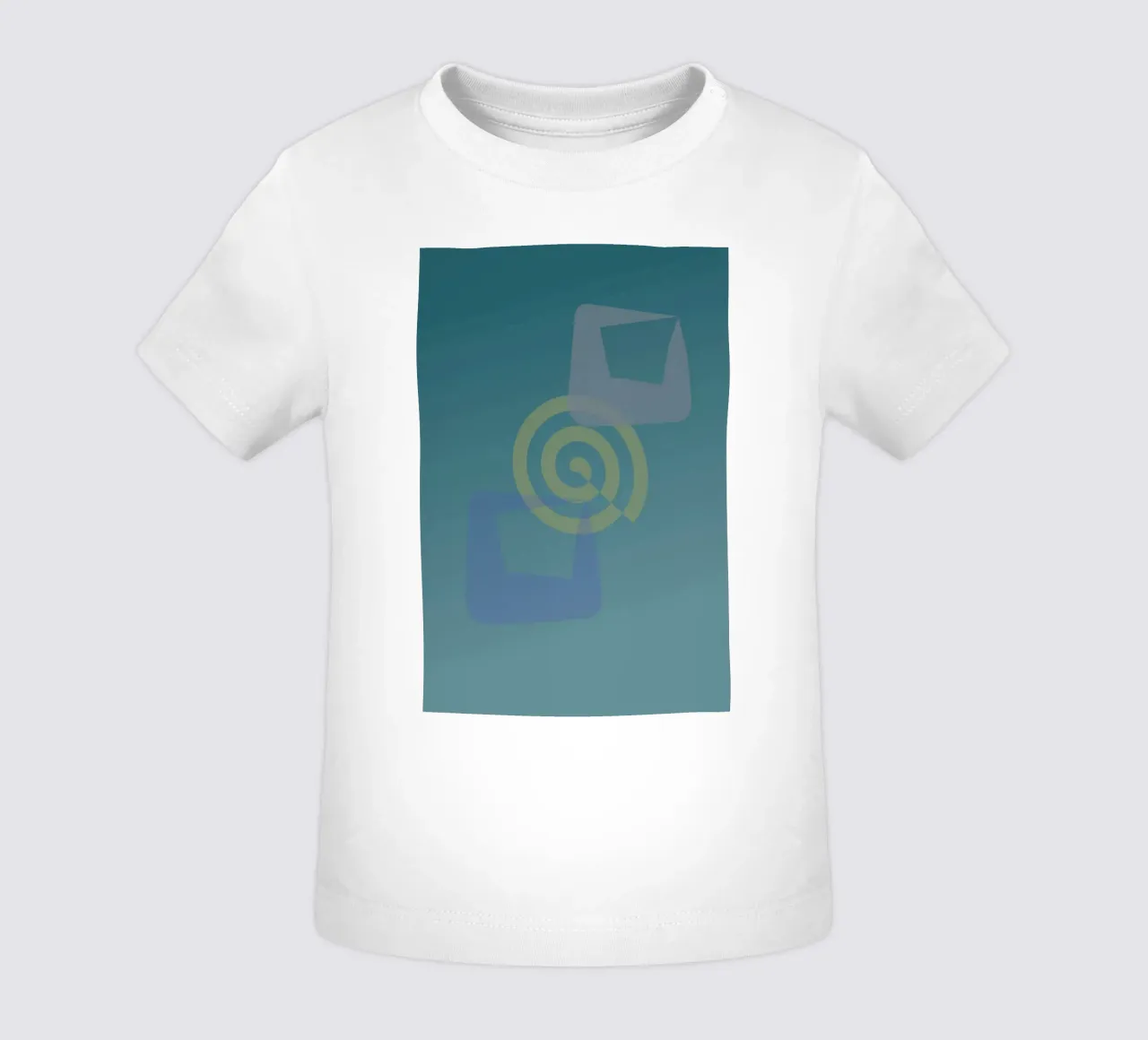 Abstraktes Muster mit Rechtecken und einem Kreis. maglietta neonato da Something for you