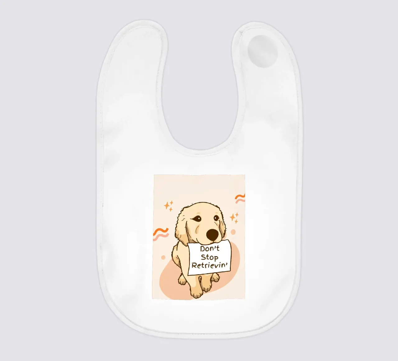 Cartone animato del cane "Don't Stop Retrievin bavaglino da Liam Johnson