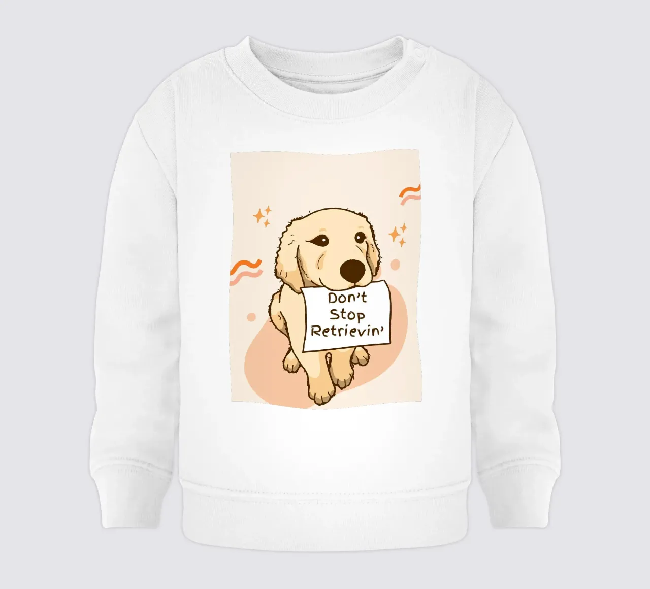 Cartone animato del cane "Don't Stop Retrievin felpa neonato da Liam Johnson