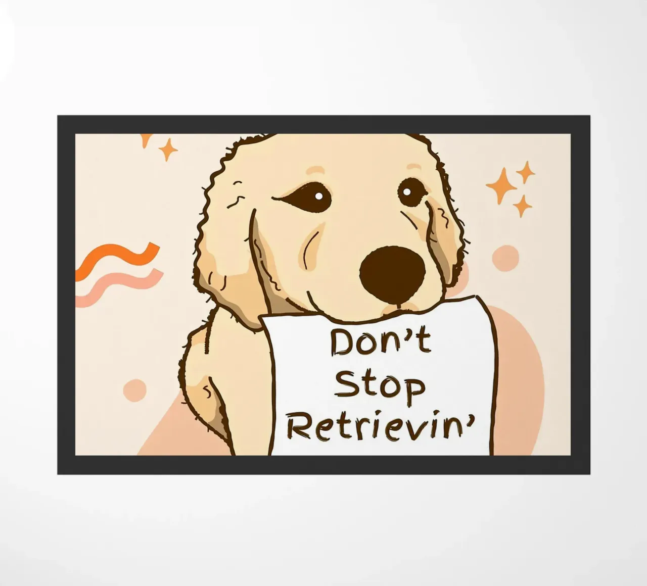 Cartone animato del cane "Don't Stop Retrievin zerbino da Liam Johnson