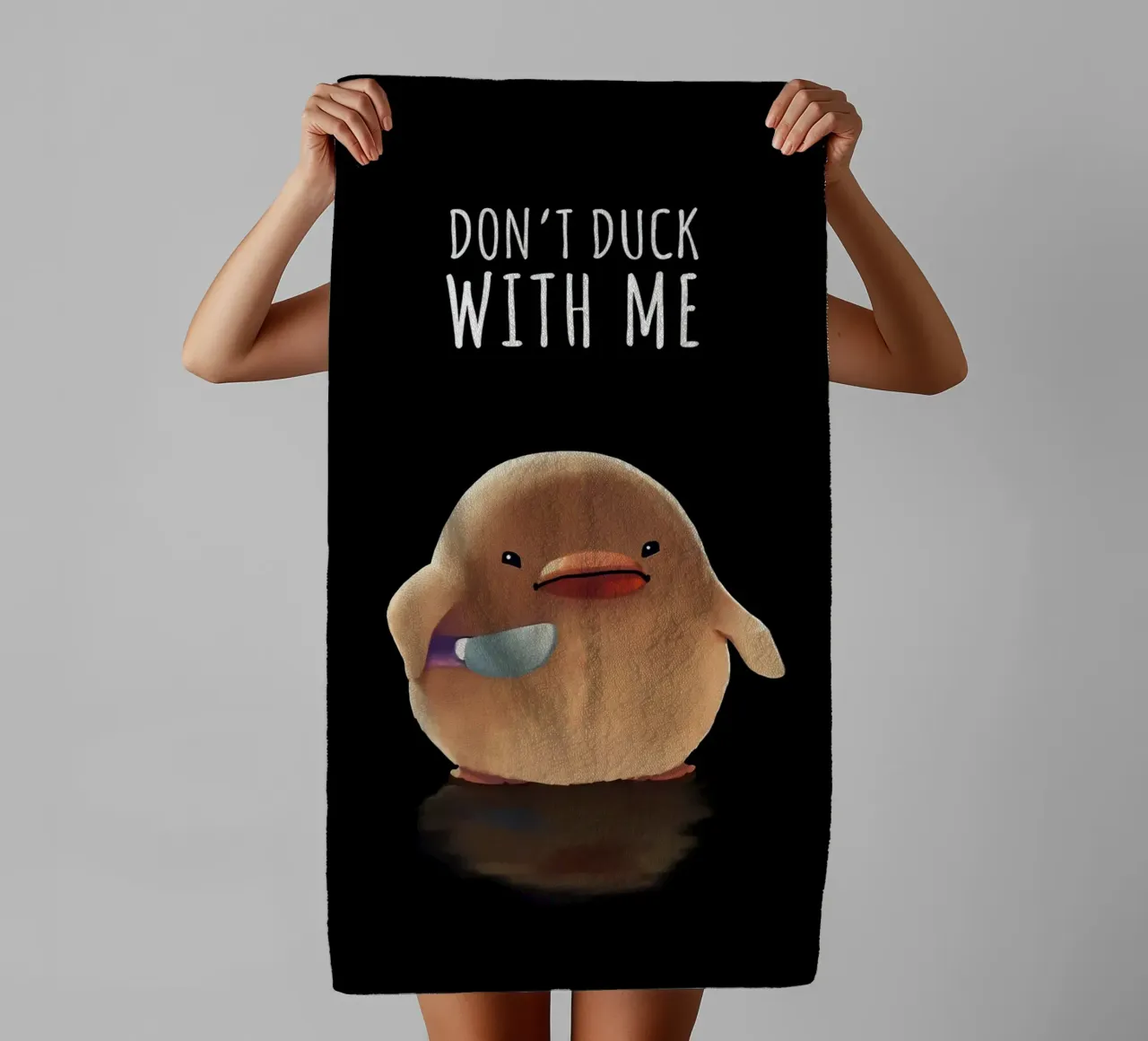 Dont Duck With Me serviette de bain de Liam Johnson