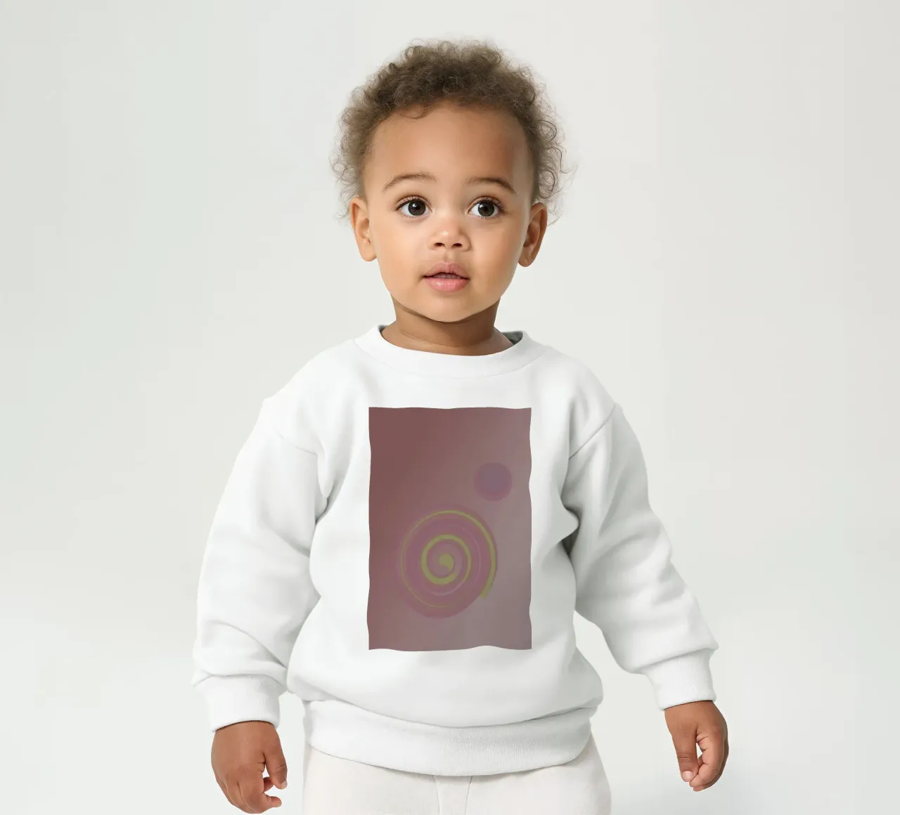 Abstract pattern with circles. In pink, pink, yellow and purple. baby sweatshirt by Something for you