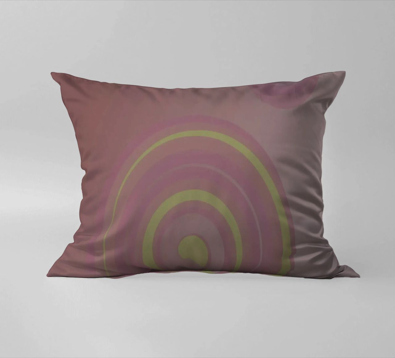 Motivo astratto con cerchi. In rosa, rosa, giallo e viola. cuscino da Something for you