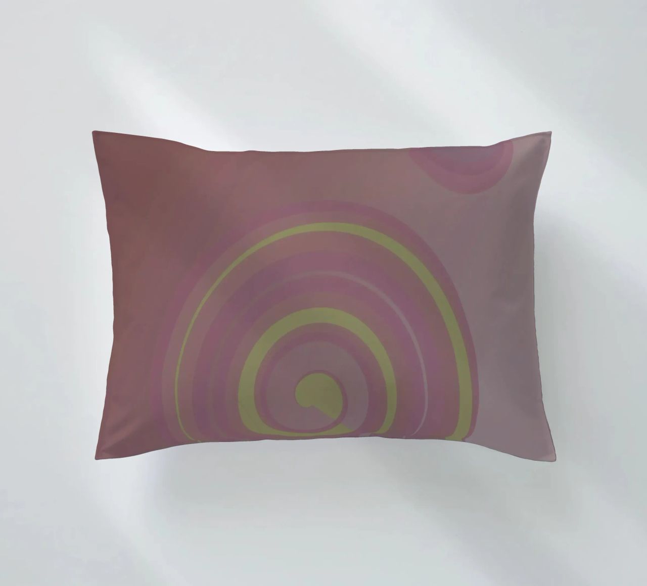Motivo astratto con cerchi. In rosa, rosa, giallo e viola. cuscino da Something for you