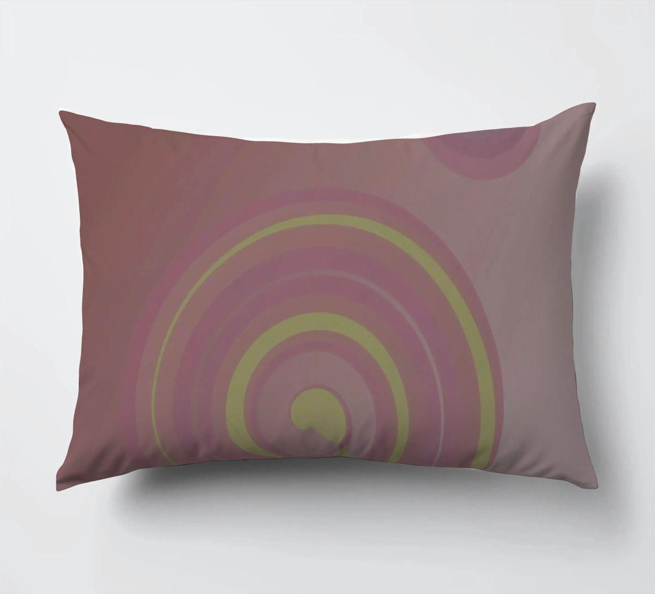Motivo astratto con cerchi. In rosa, rosa, giallo e viola. cuscino da Something for you