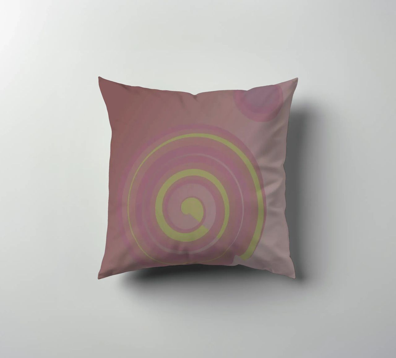 Motivo astratto con cerchi. In rosa, rosa, giallo e viola. cuscino da Something for you