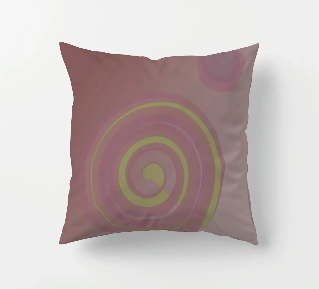 Motivo abstracto con círculos. En rosa, rosa, amarillo y morado. cojín de Something for you
