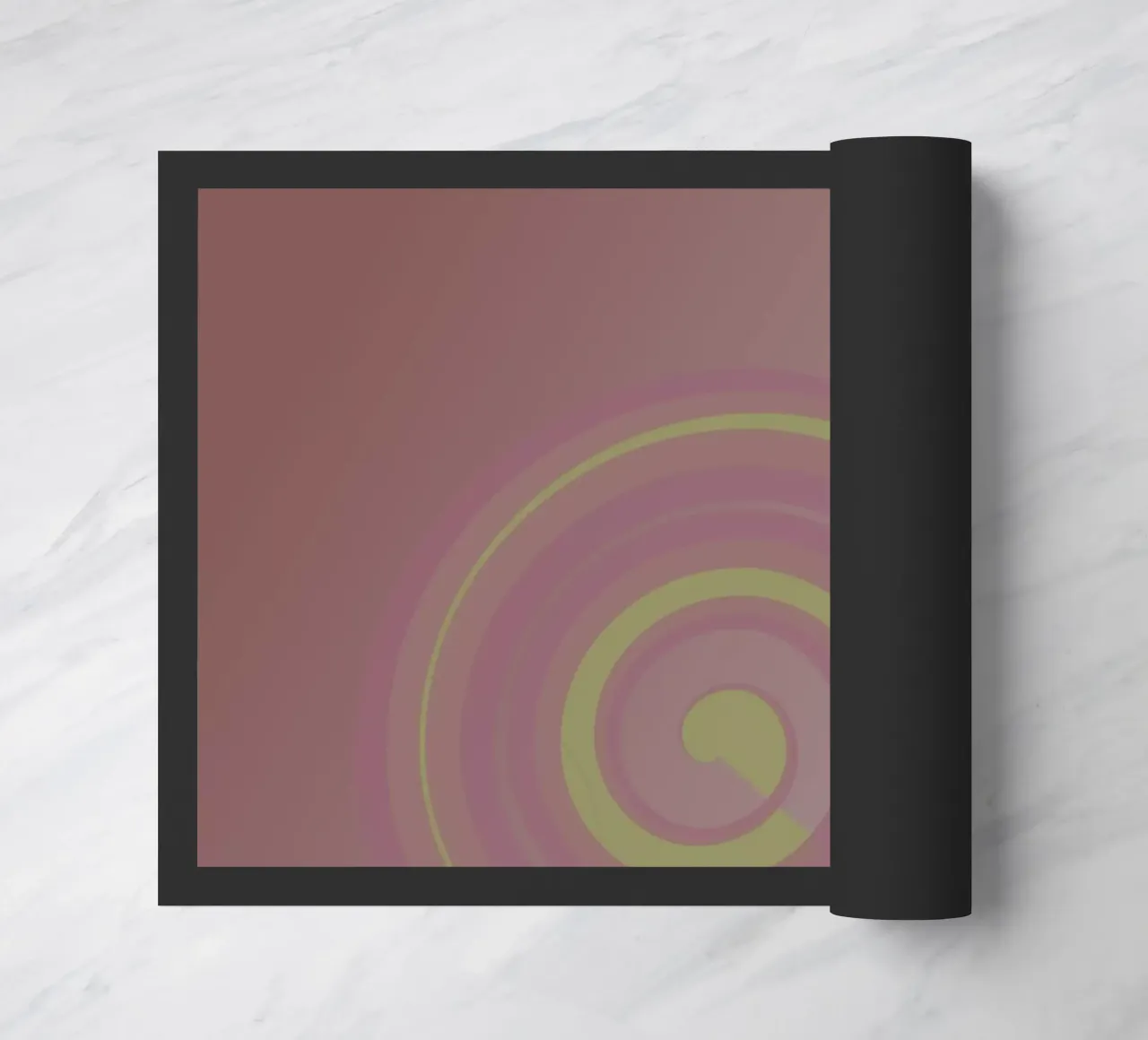 Abstract pattern with circles. In pink, pink, yellow and purple. doormat by Something for you