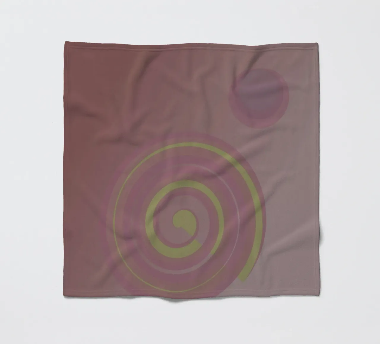 Abstract pattern with circles. In pink, pink, yellow and purple. fleece blanket by Something for you