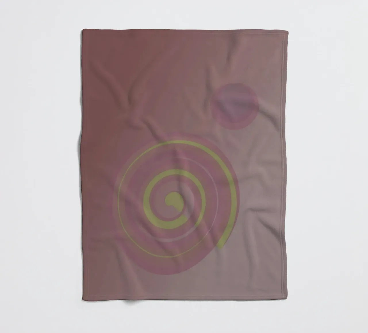 Abstract pattern with circles. In pink, pink, yellow and purple. fleece blanket by Something for you