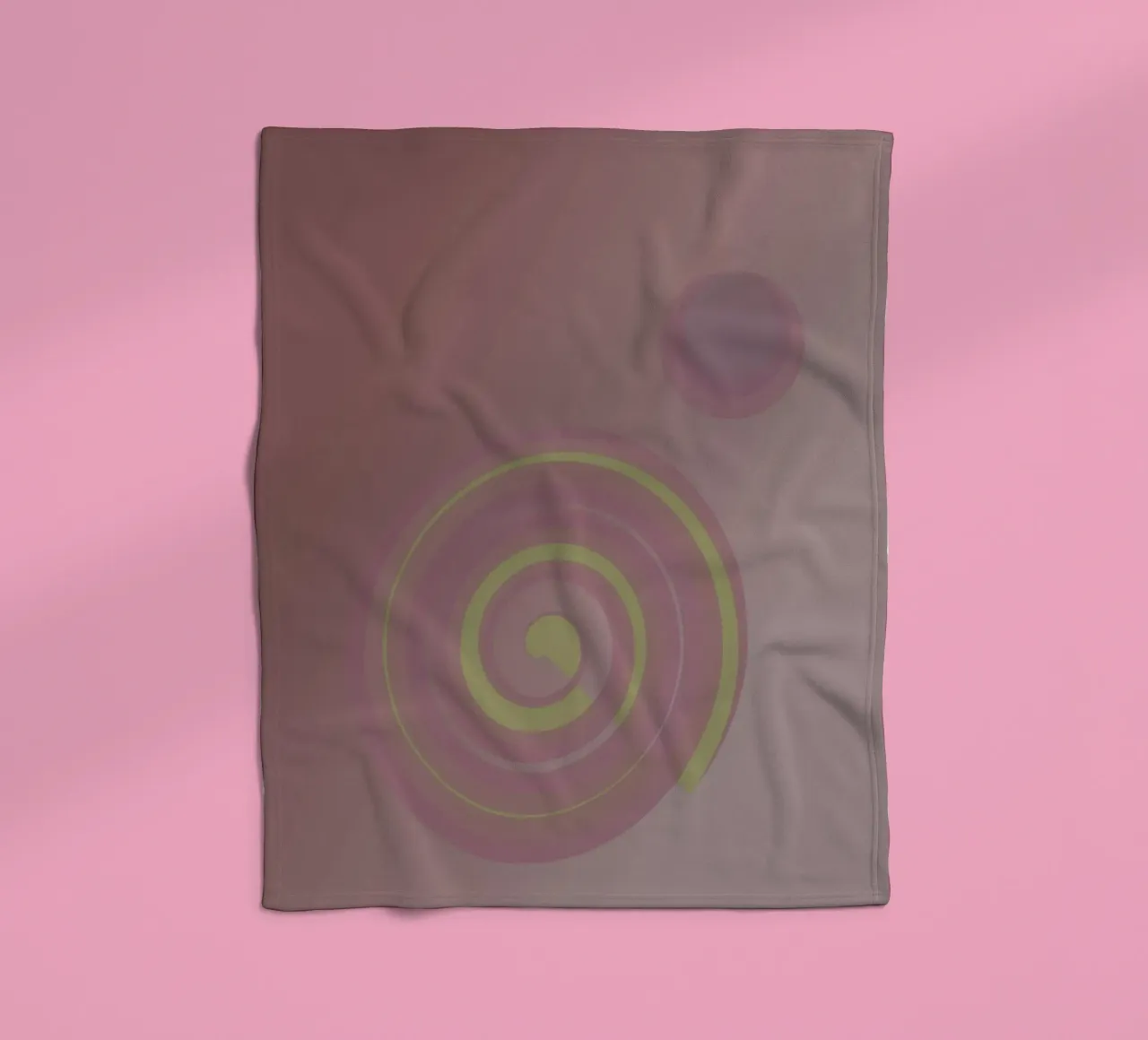 Abstract pattern with circles. In pink, pink, yellow and purple. fleece blanket by Something for you
